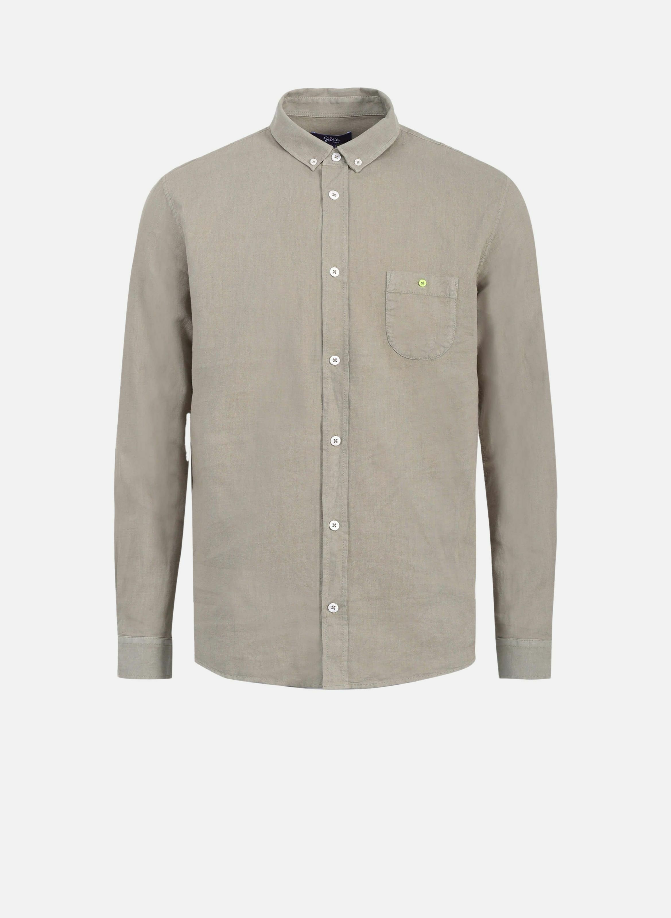 Chemise  en coton et lin GILI'S Vert