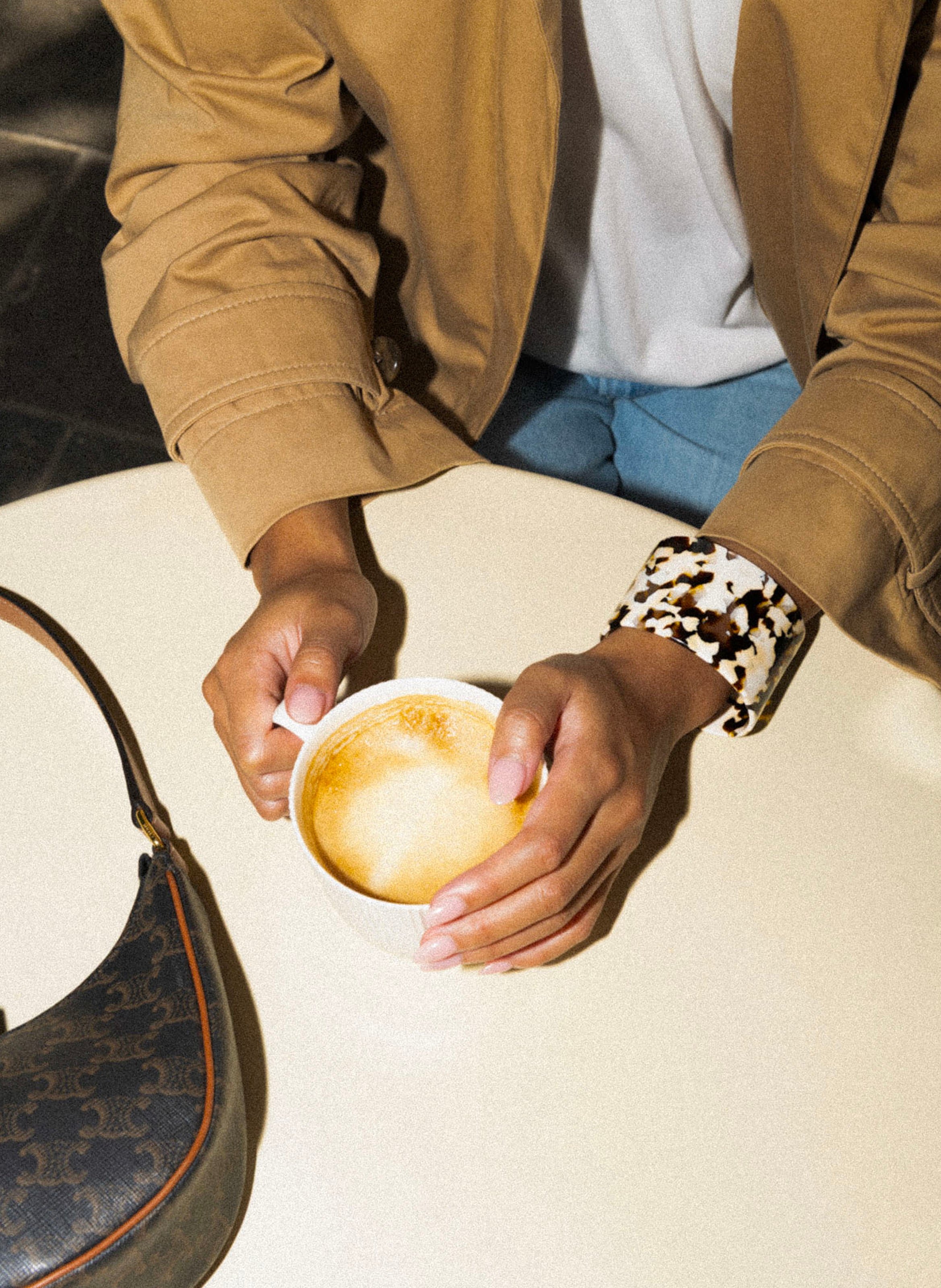 Bracelet stellar en acétate de cellulose Marron