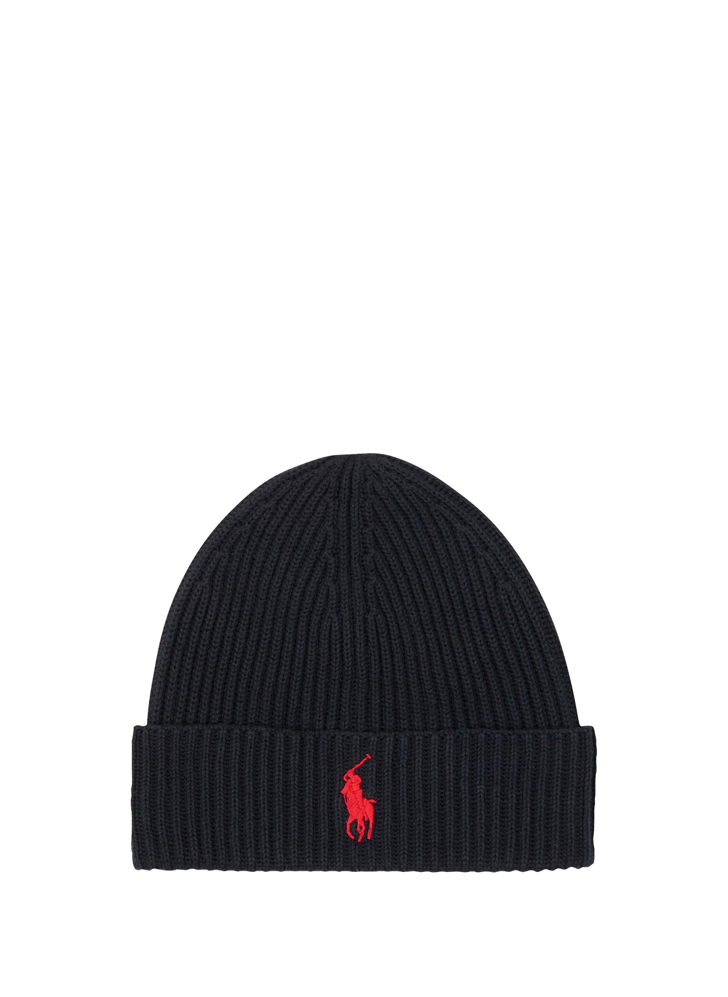 POLO RALPH LAUREN Cotton logo beanie Black