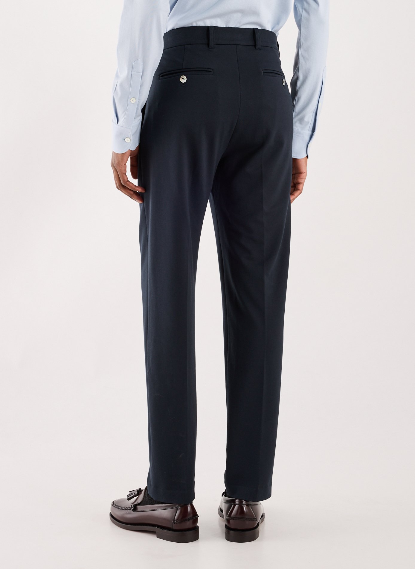 Cotton blend straight trousers STEFAN BRANDT Blue