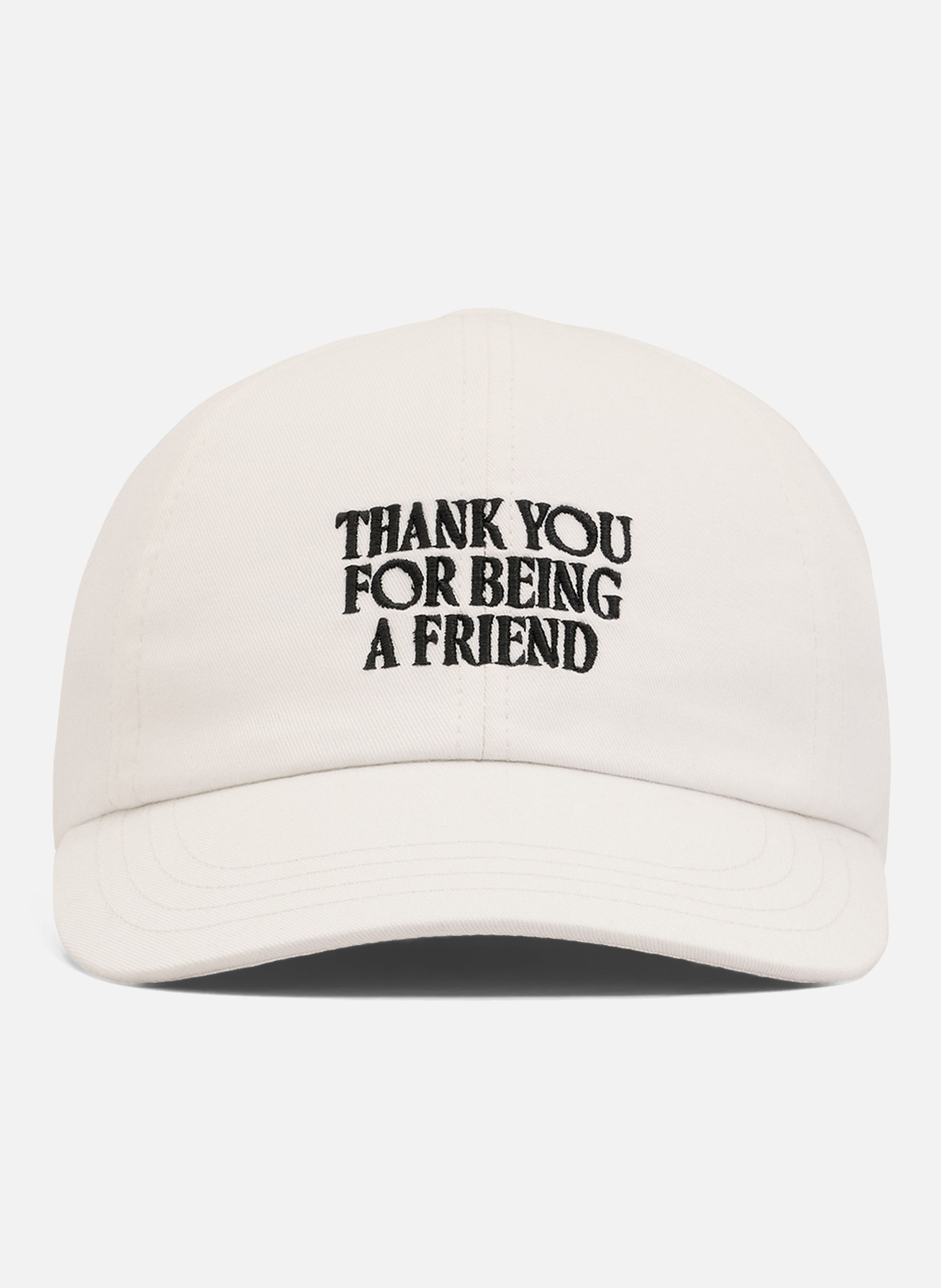 Casquette broderie thank you for being a friend unisexe en coton AMI PARIS Blanc