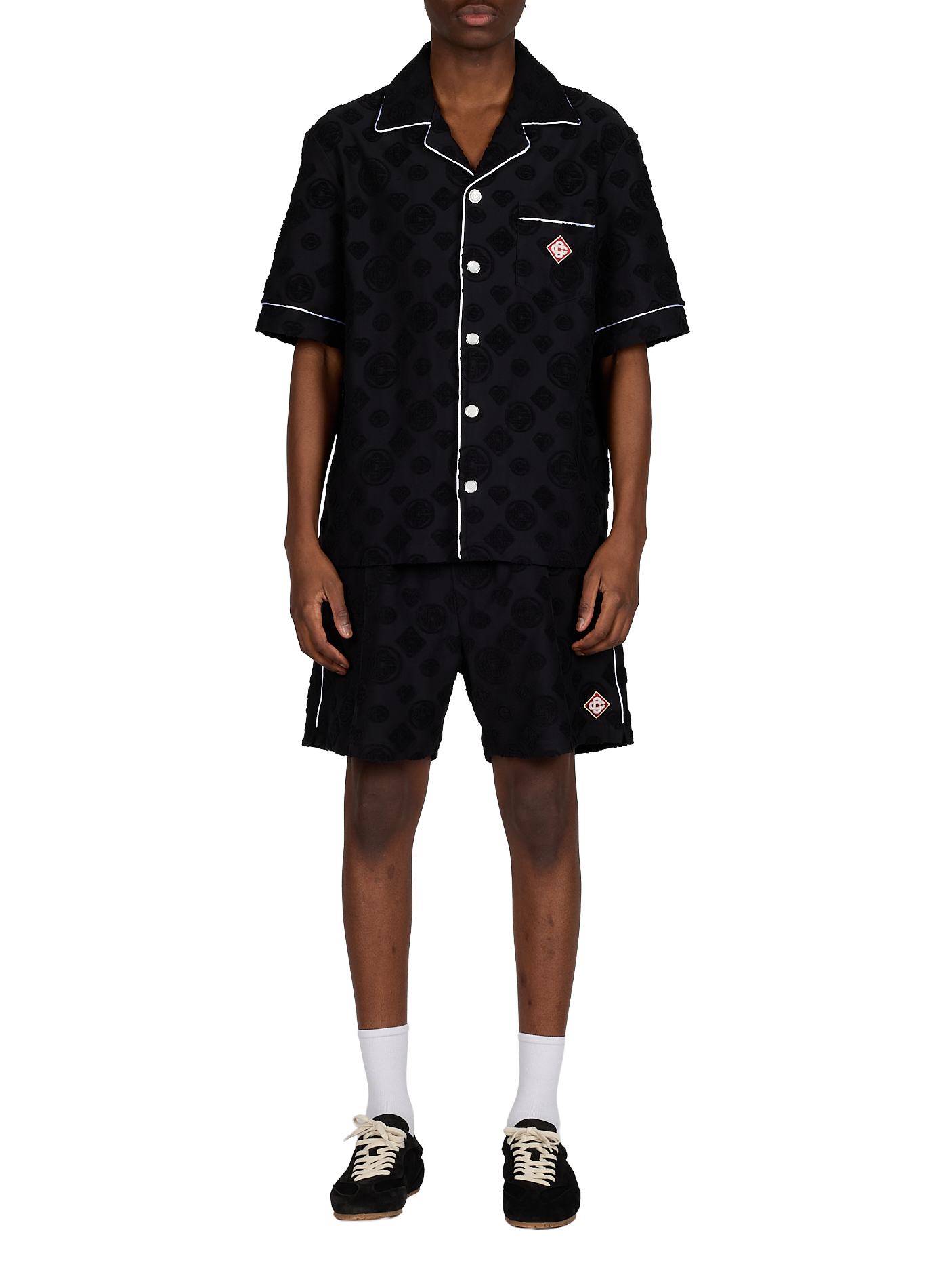 Monogrammed straight shirt CASABLANCA PARIS Black