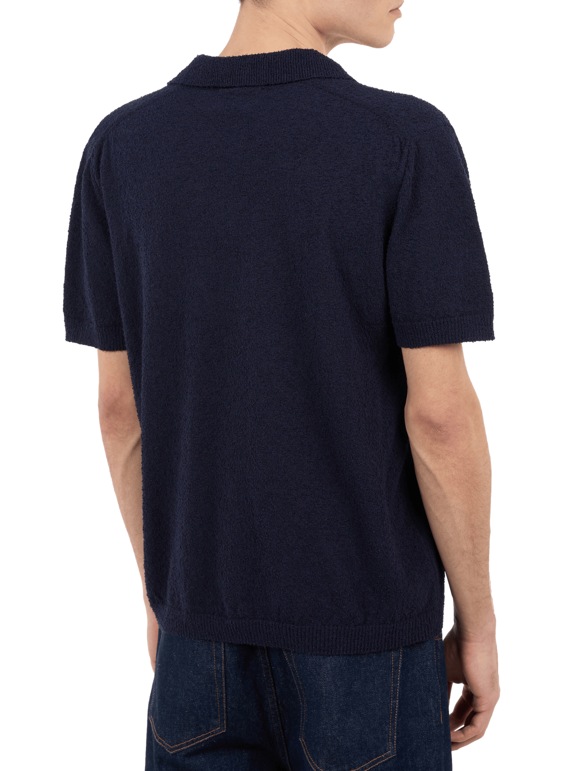 Short-sleeved blended cotton Hula polo SAISON 1865 Blue