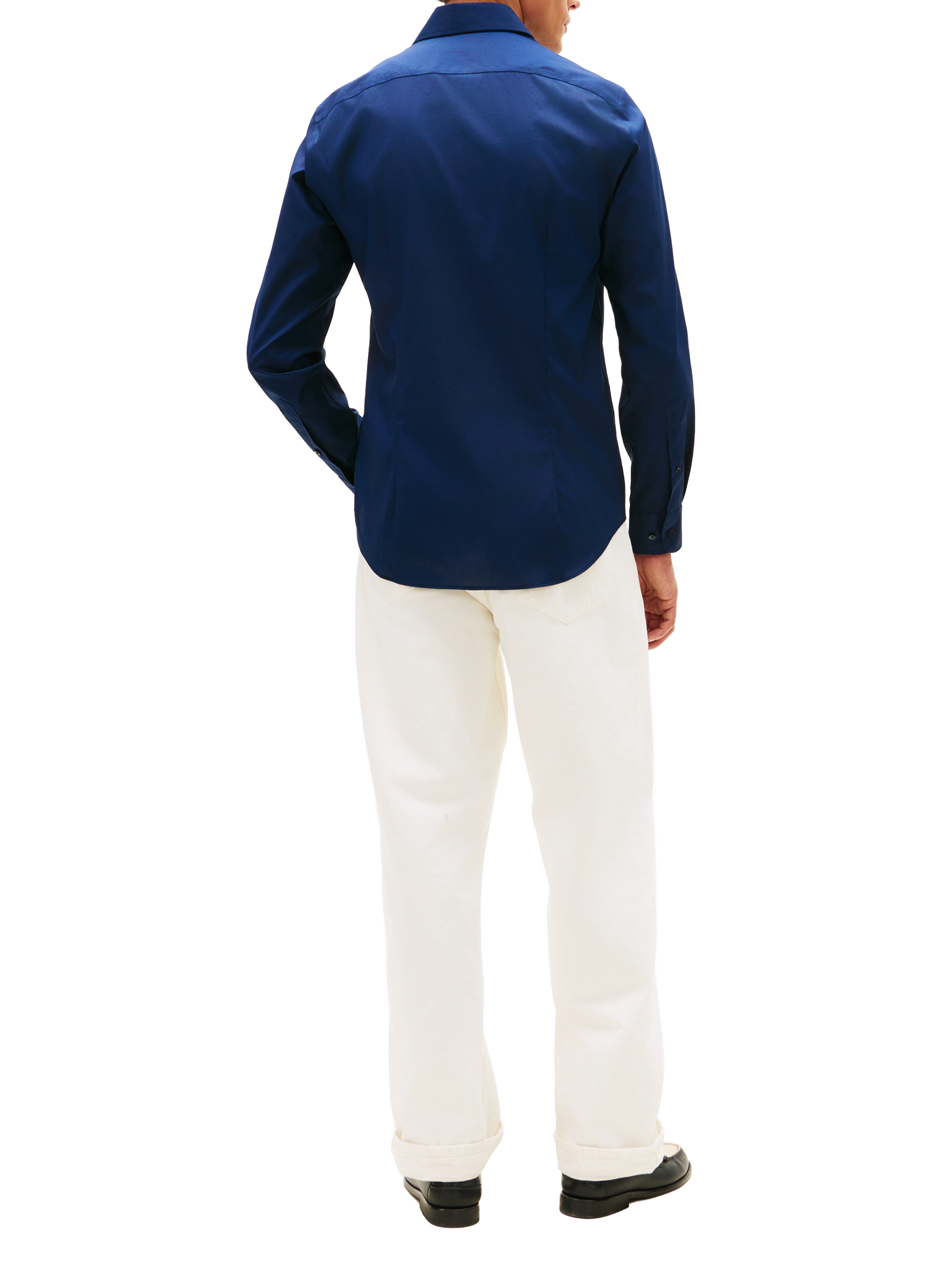 Straight organic cotton shirt TOMMY HILFIGER Blue