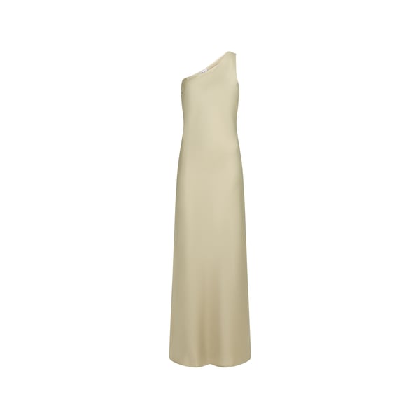 Robe longue asymétrique satinée Robe longue asymétrique satinée
