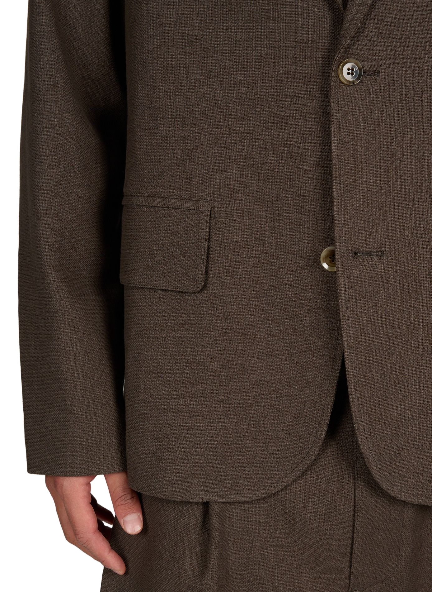 Textured linen blazer MERELY MADE Brown