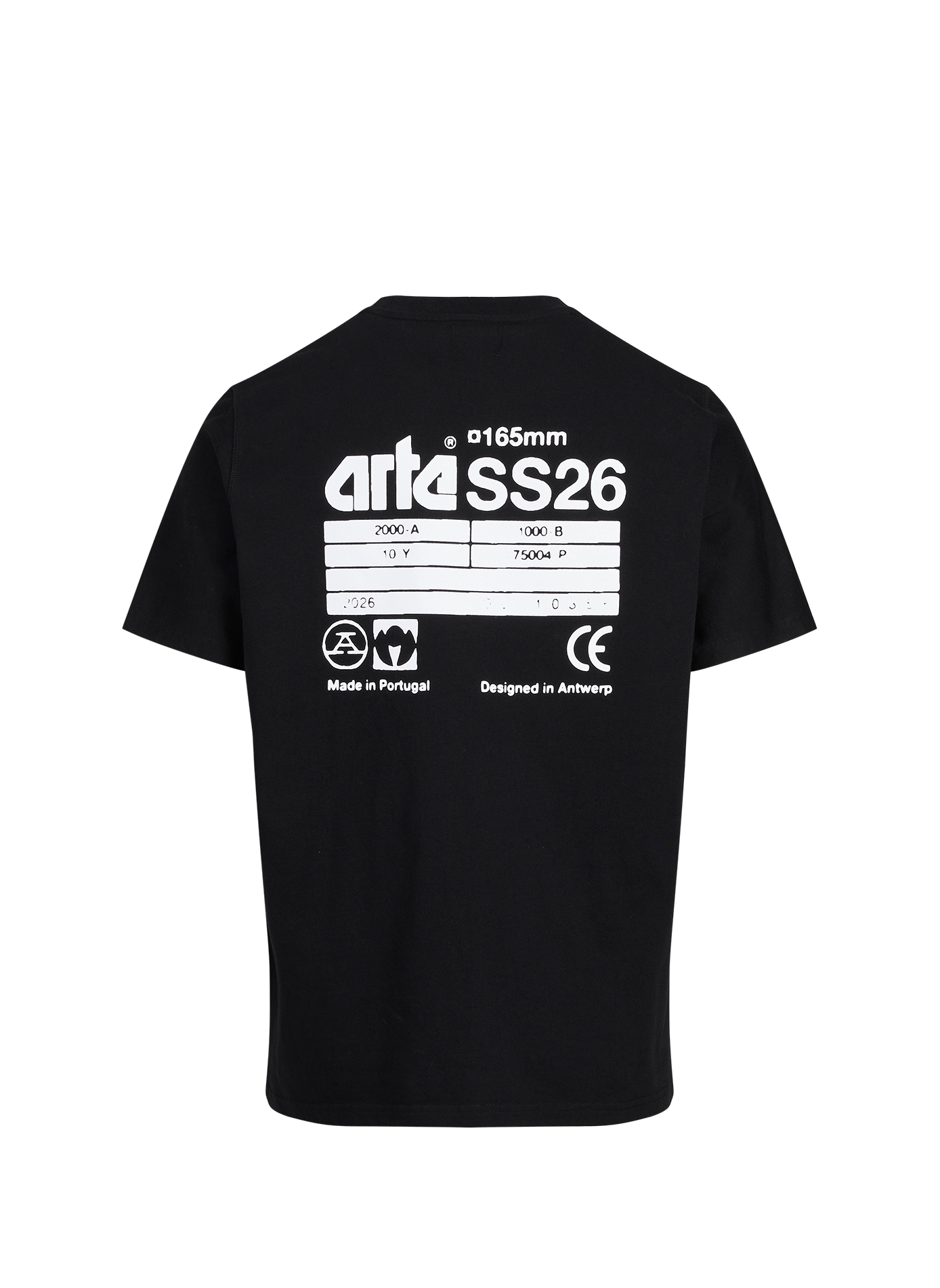 T-shirt imprimé au dos en coton ARTE ANTWERP Noir