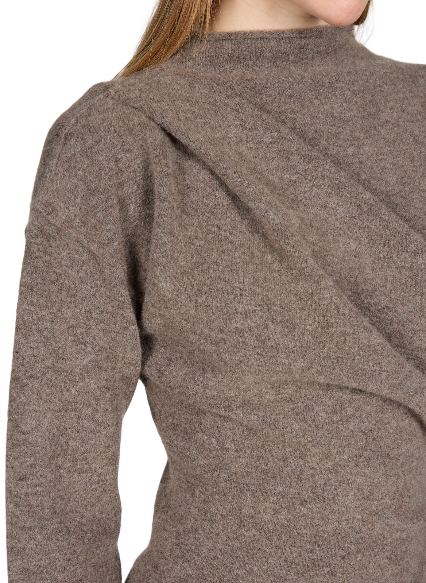 Pull en laine mérinos et cachemire mélangés HELMUT LANG Marron