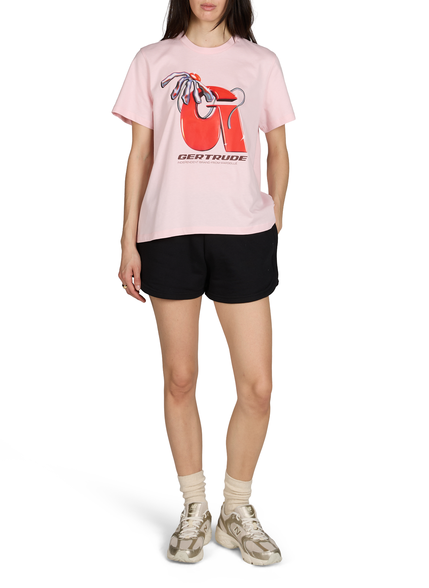 Mini-short Olympe en coton molleton GERTRUDE ET GASTON Noir