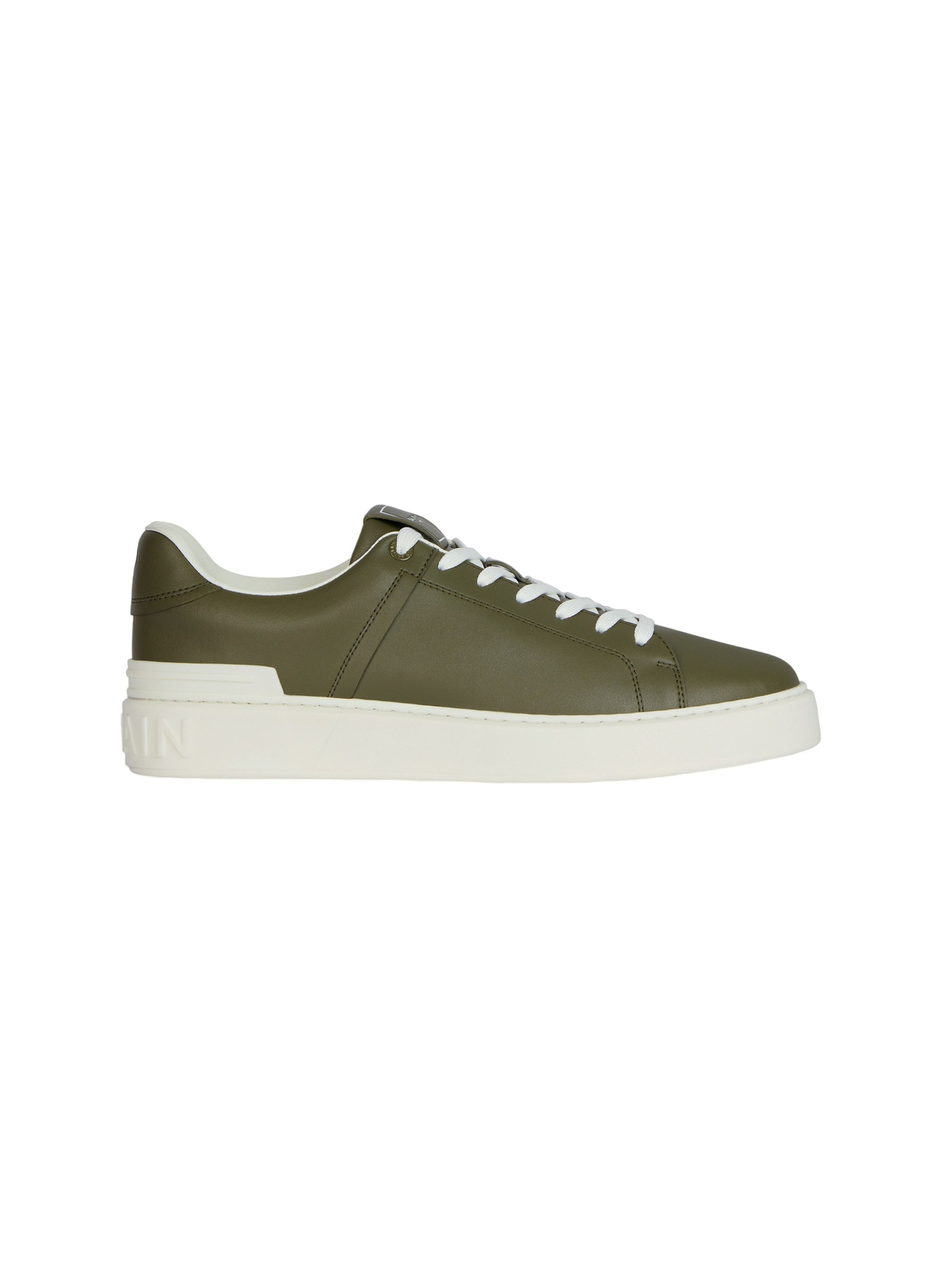 Baskets b-court en cuir de veau BALMAIN Vert