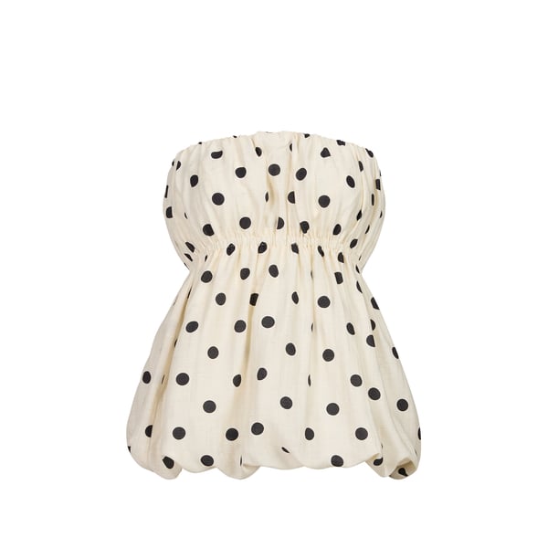 Top bouffant sans manches à pois Top bouffant sans manches à pois