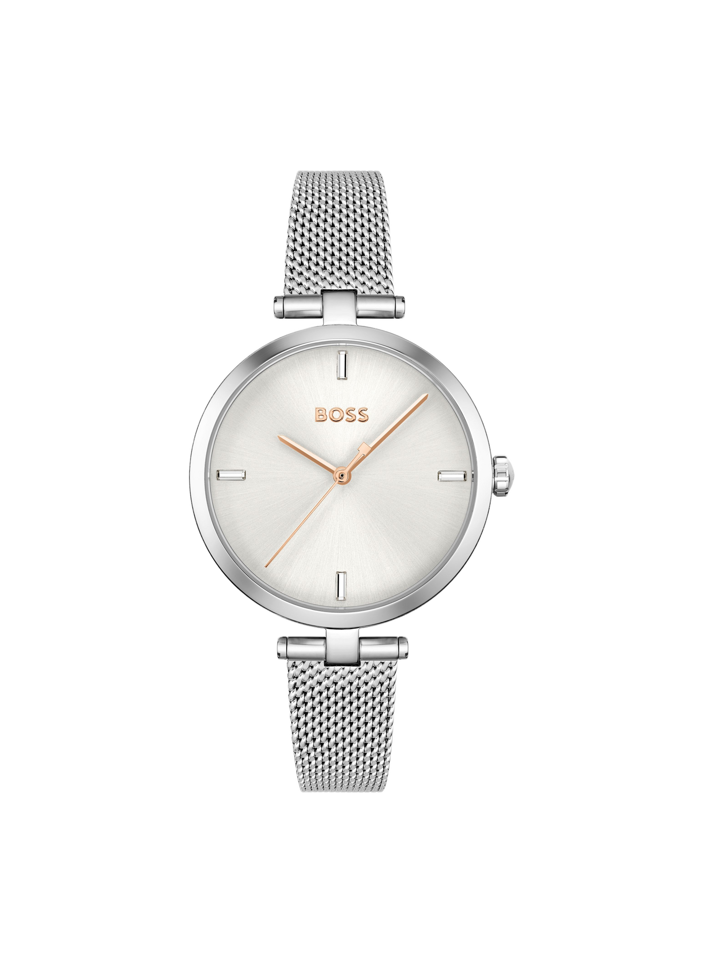 Montre quartz Majesty en acier inoxydable BOSS MONTRES Argent