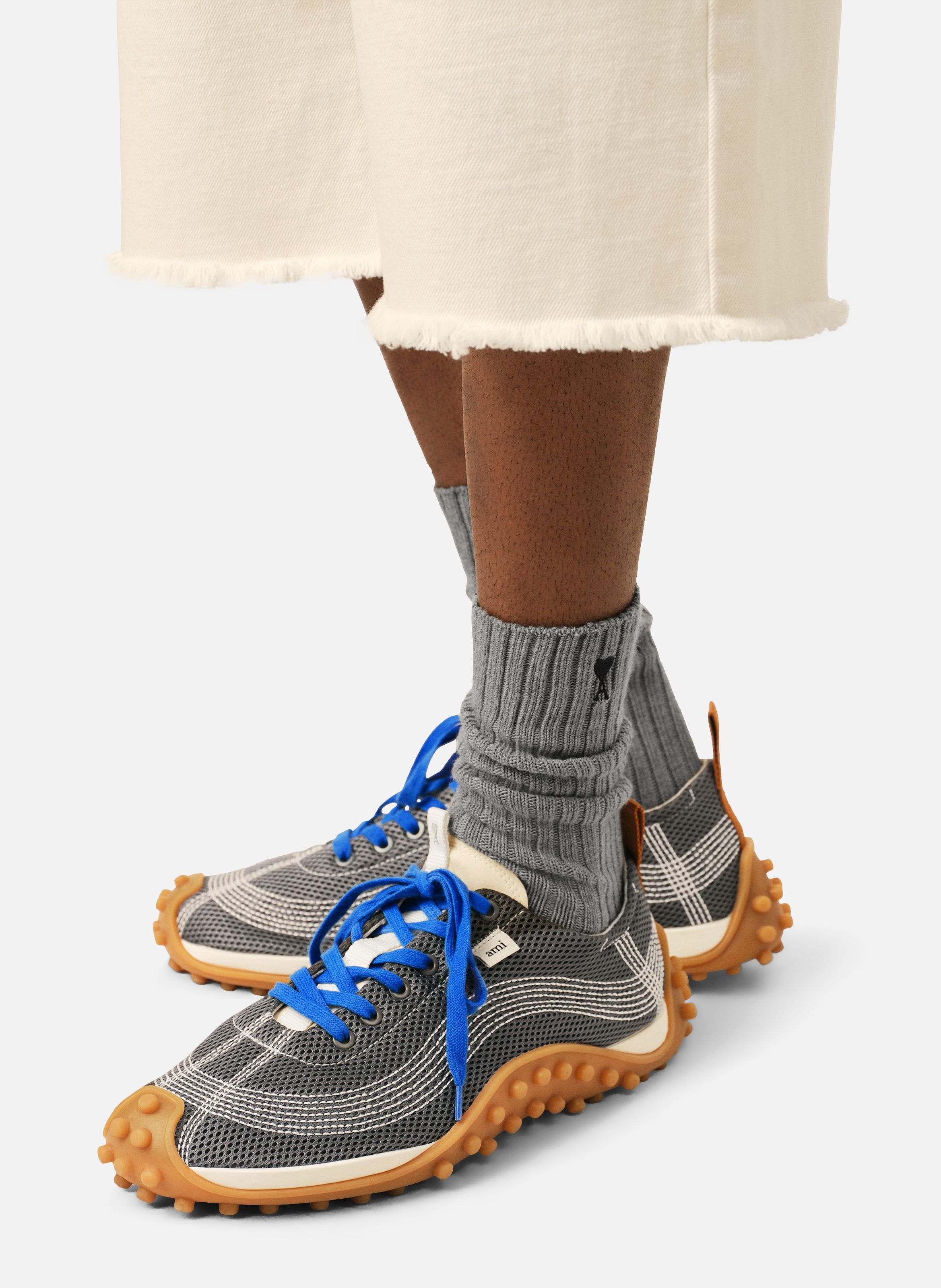 Sneakers mirage unisexe en mesh AMI PARIS Gris