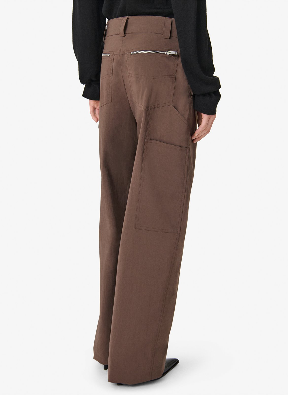 Wijde broek Ellena IRO Bruin