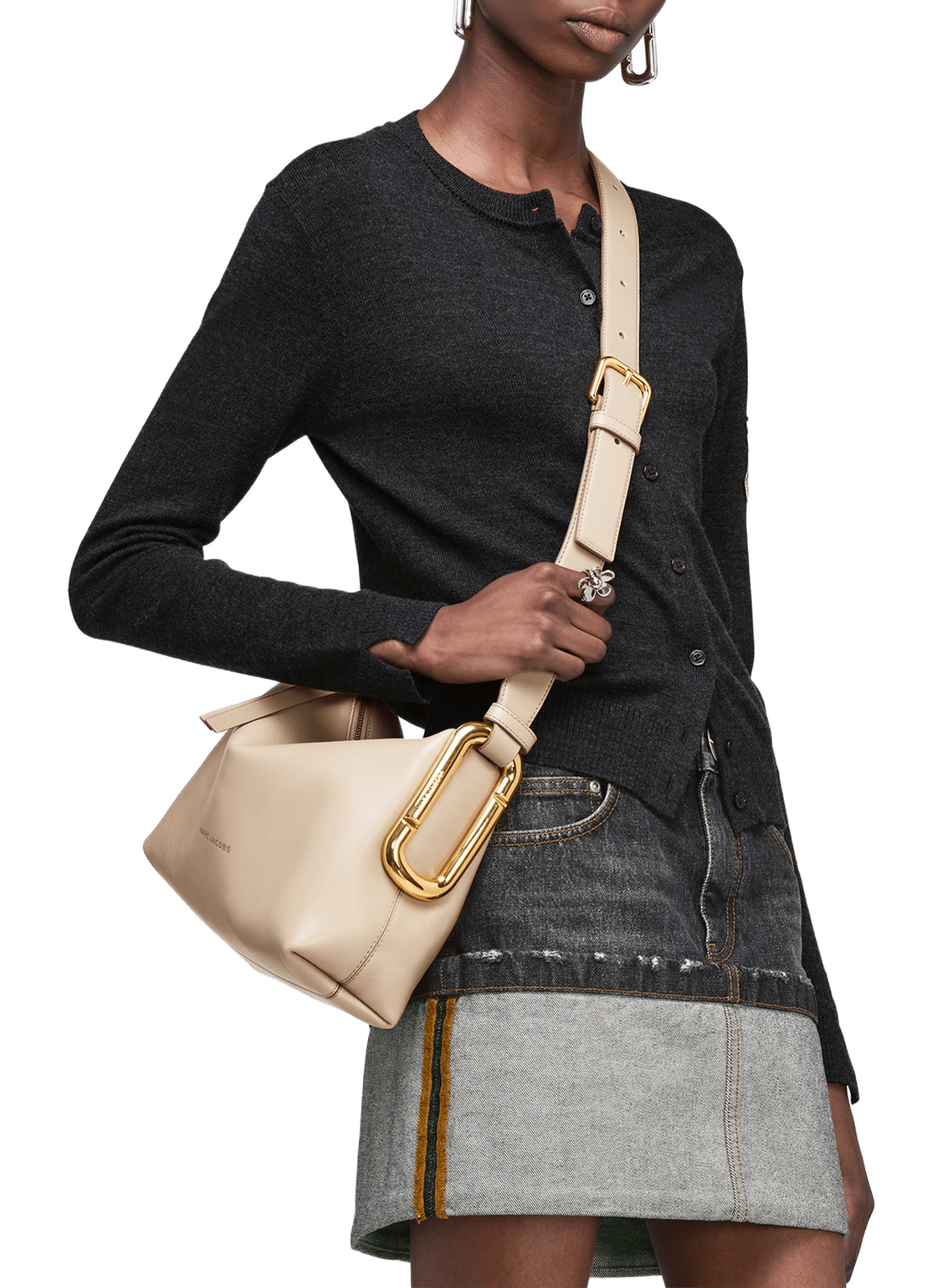 Sac épaule The Scene Medium en cuir MARC JACOBS Gris