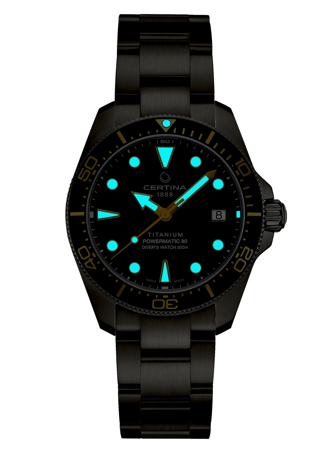 Montre automatique DS ACTION DIVER en titane CERTINA Noir