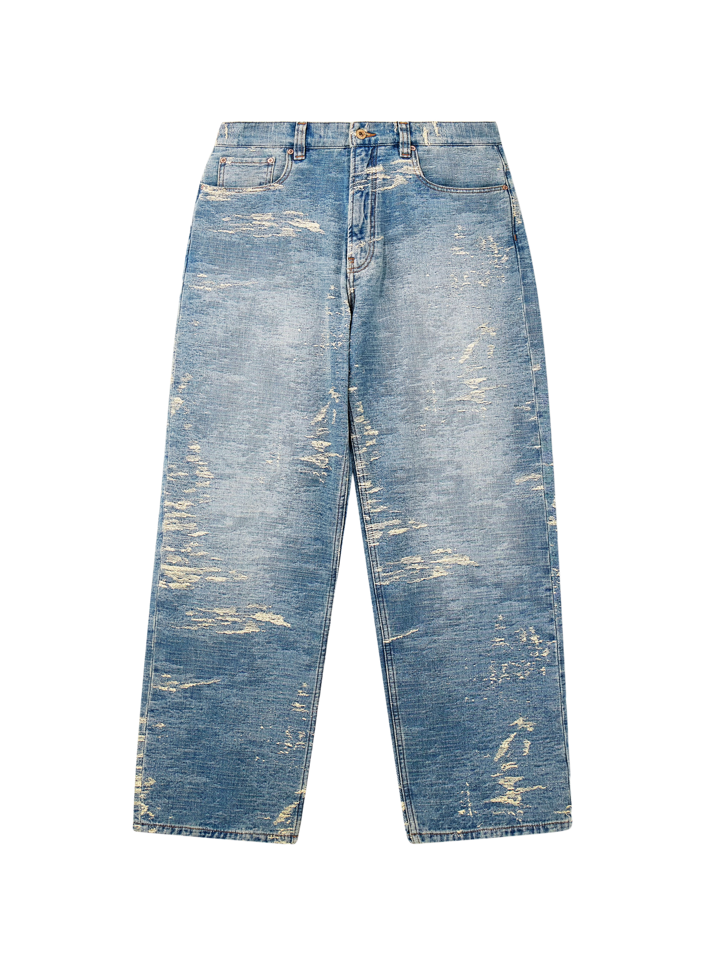 Wide cotton jeans EMPORIO ARMANI Blue