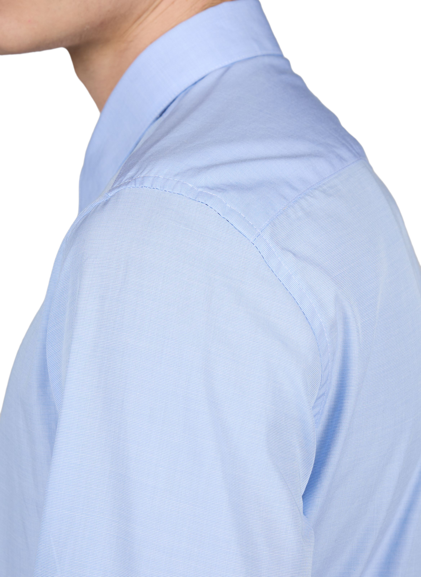 Chemise droite col classique en coton AU PRINTEMPS PARIS Bleu