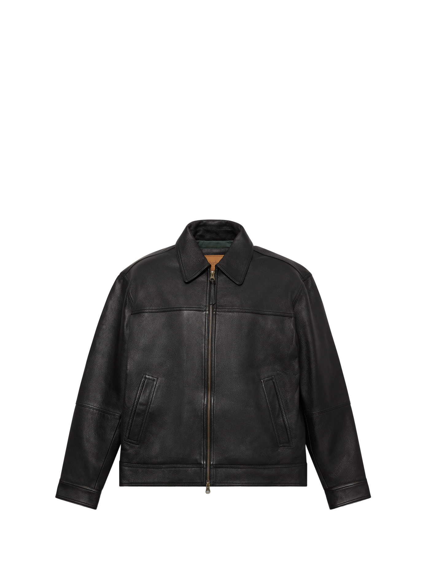 Straight leather jacket TIMBERLAND Black