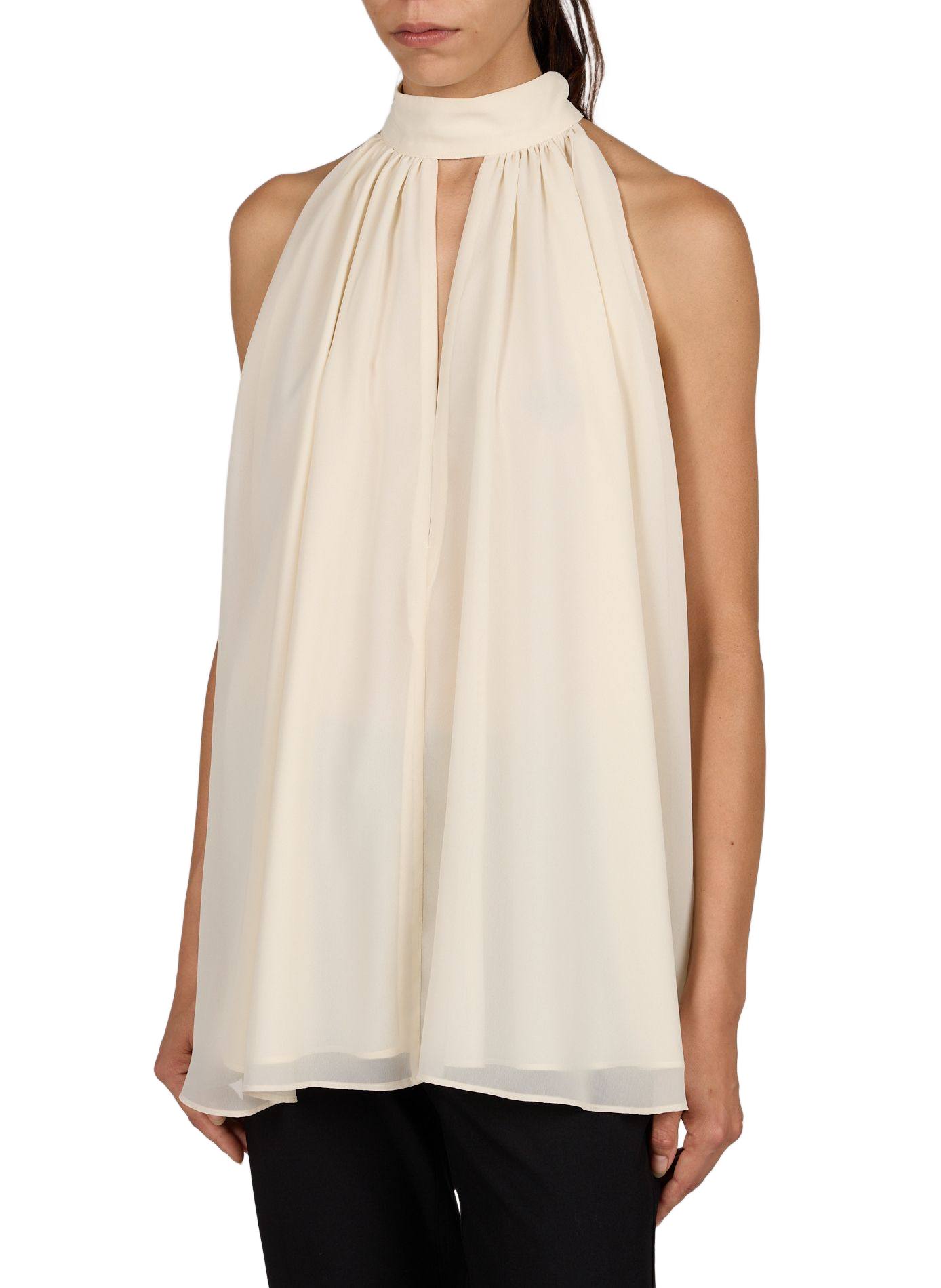 Top évasée avec noeud ROTATE Beige