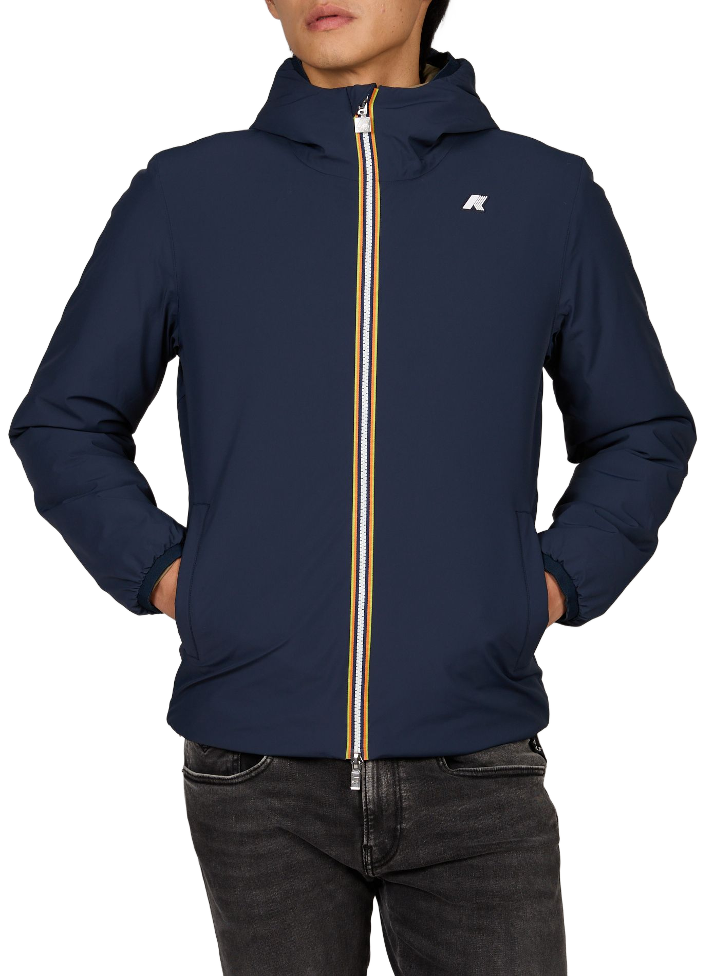 Parka with high collar K-WAY Blue