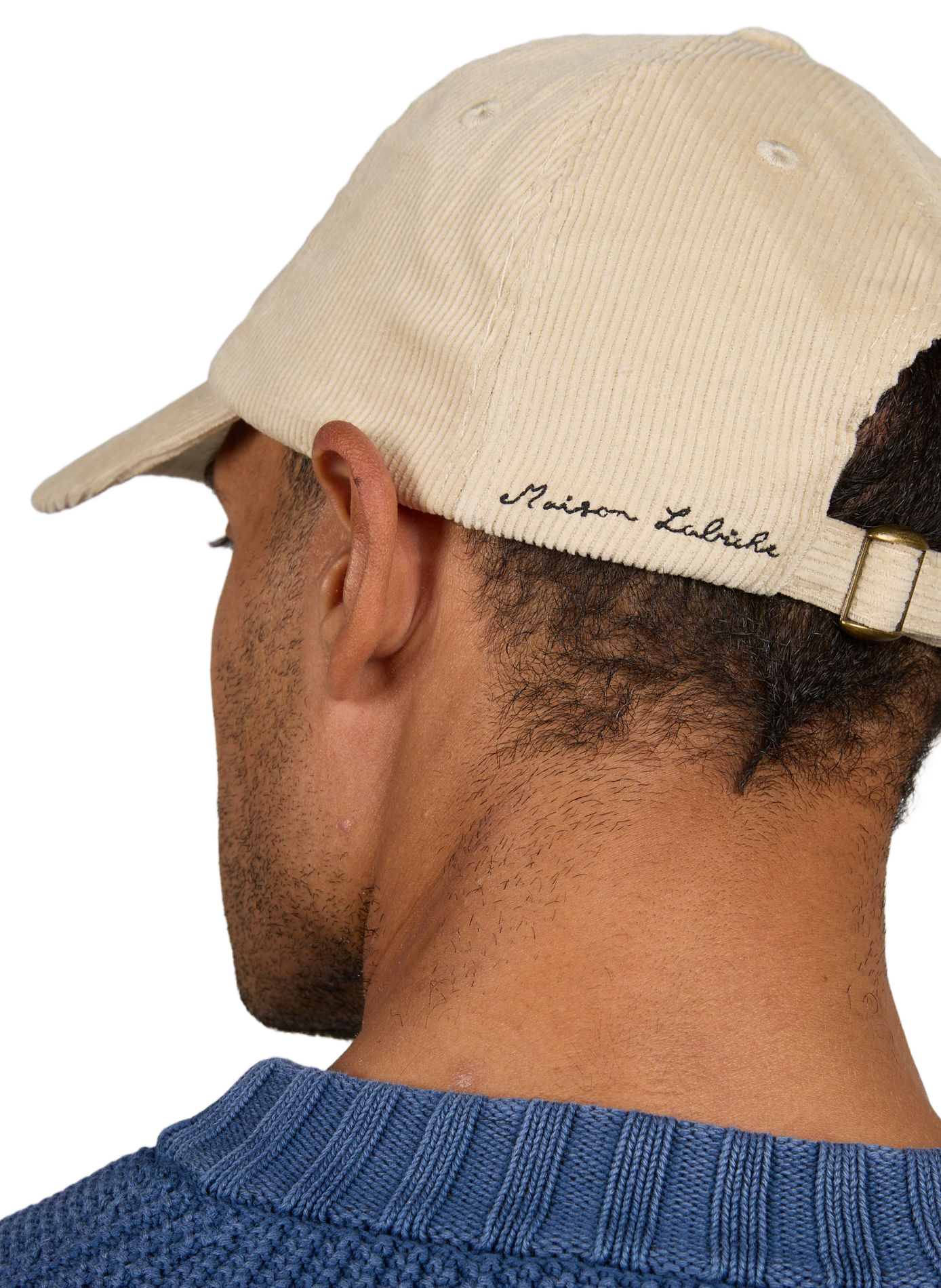 Ribbed Beaumont Heart Patch Cotton Cap MAISON LABICHE Beige