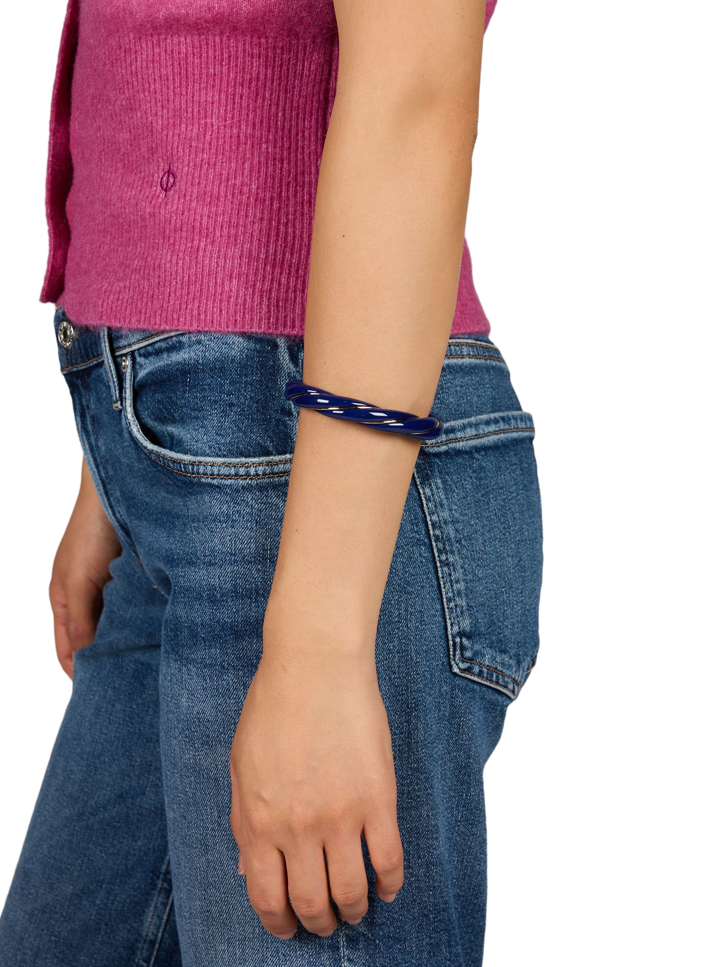 Verdrehtes Armreif-Armband AURELIE BIDERMANN Blau
