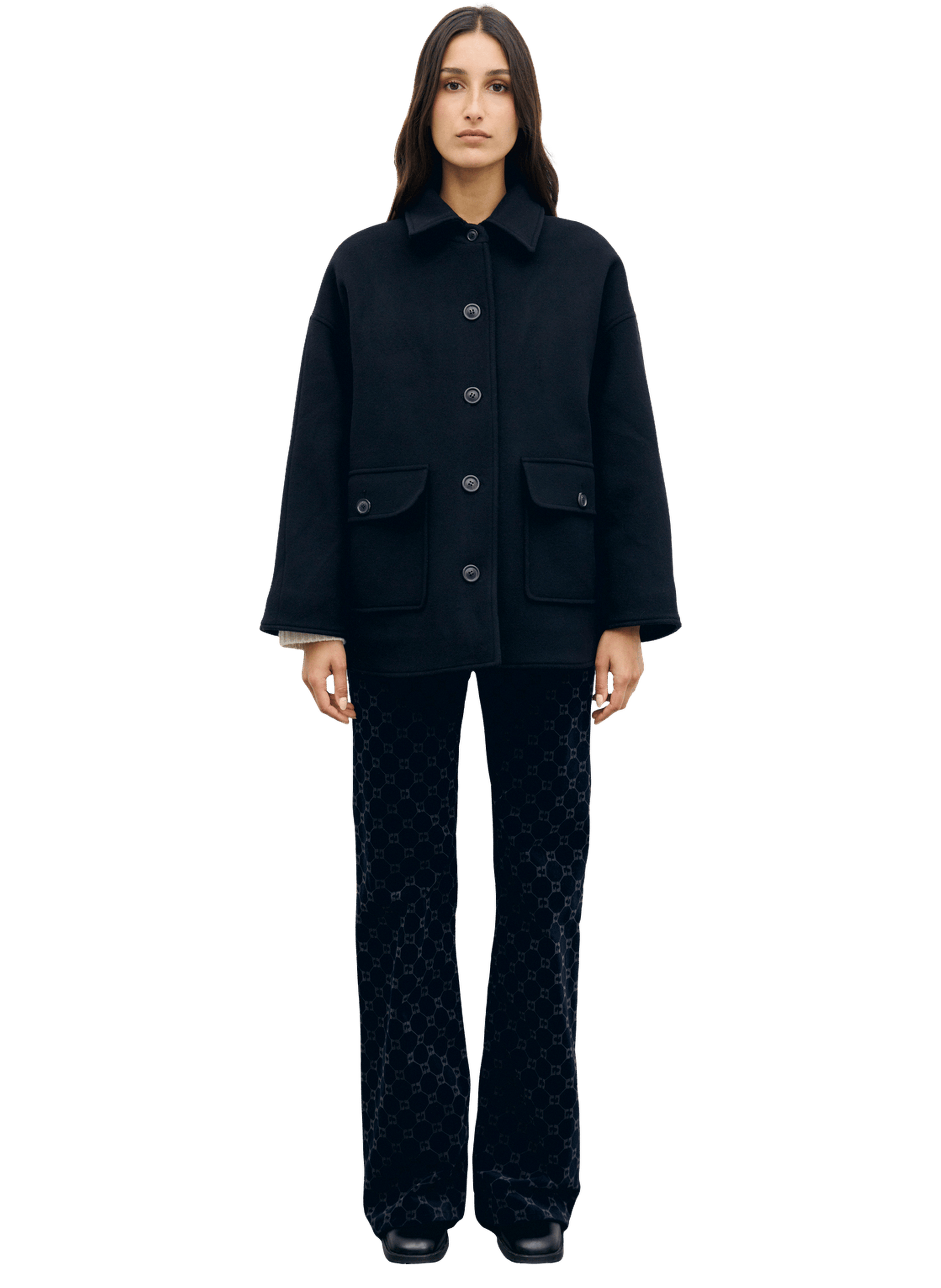 Manteau court à poches à rabat - alee GERARD DAREL Noir