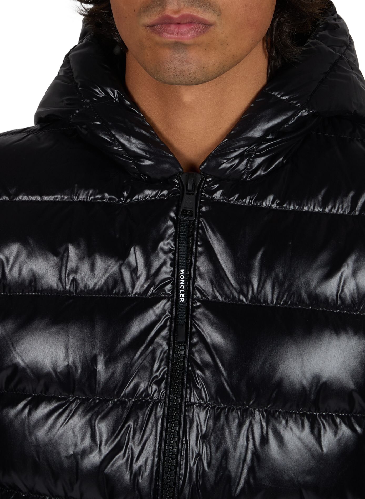 Twee-materialen vest van wol en kasjmier MONCLER Zwart