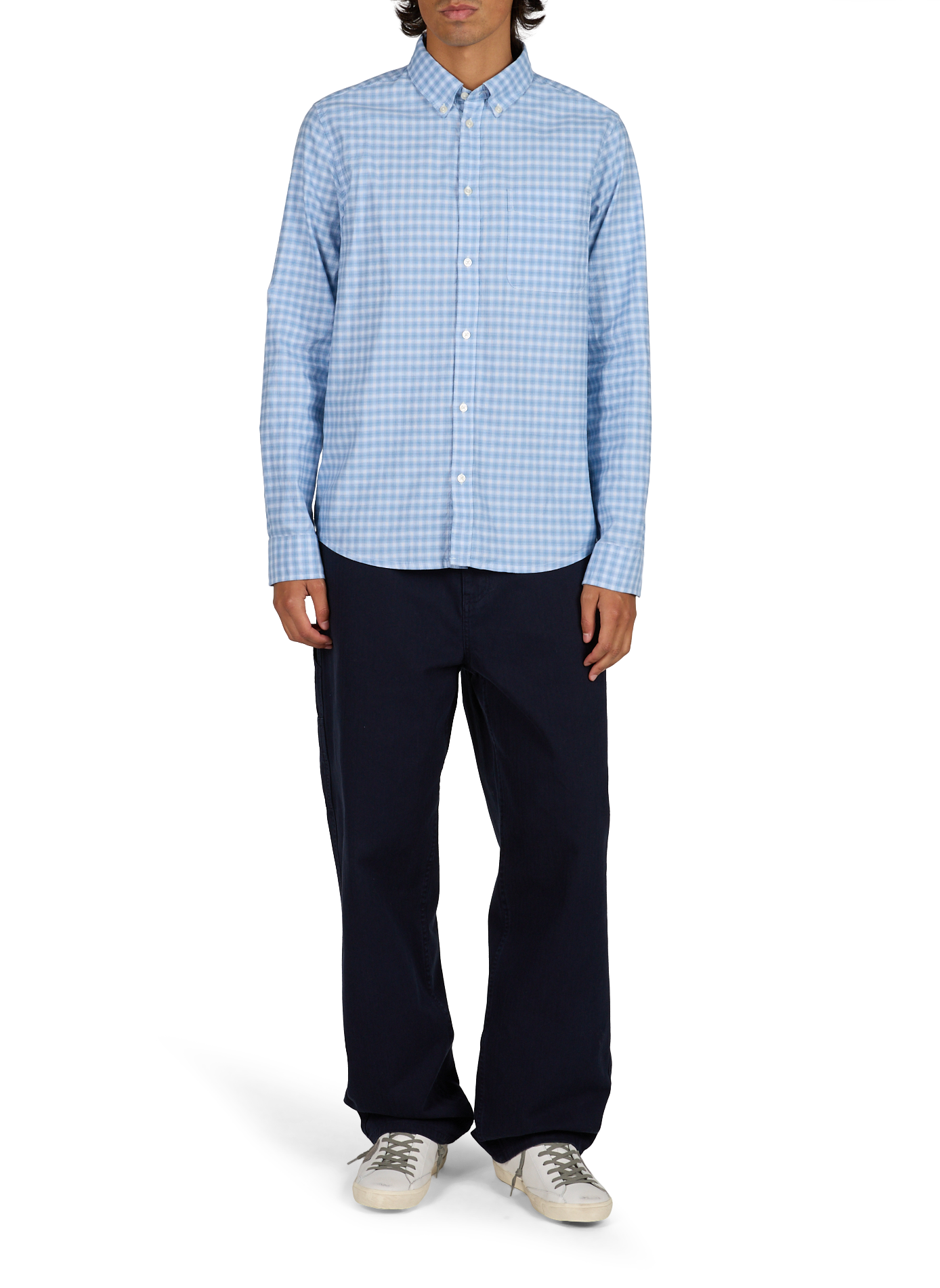 Cotton check shirt  LES DEUX Blue