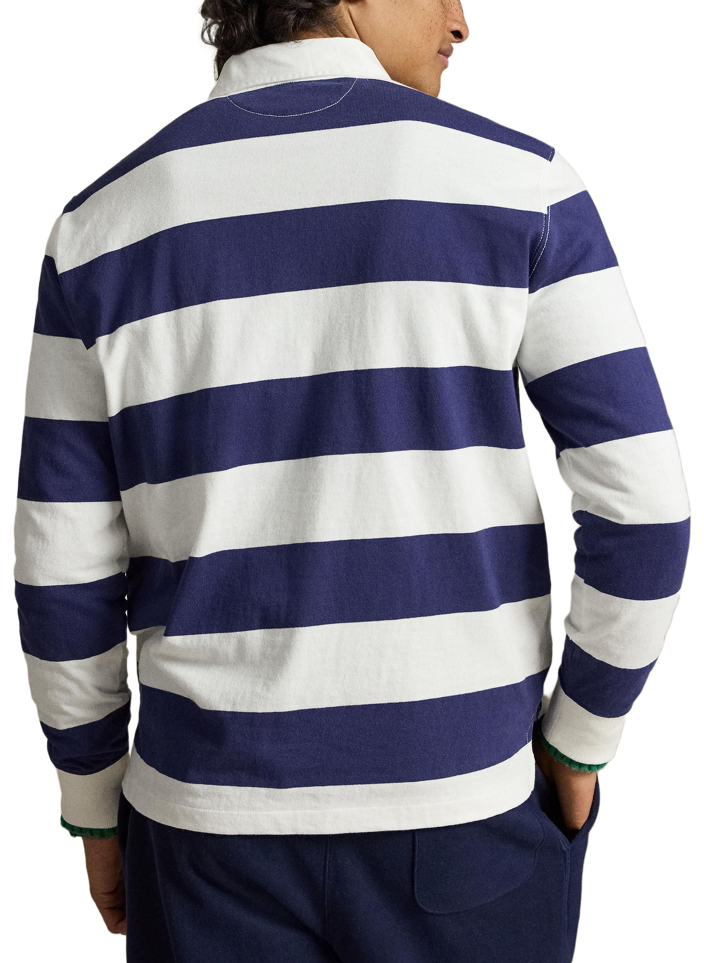 Polo rayé manches longues en coton | Beige POLO RALPH LAUREN Homme