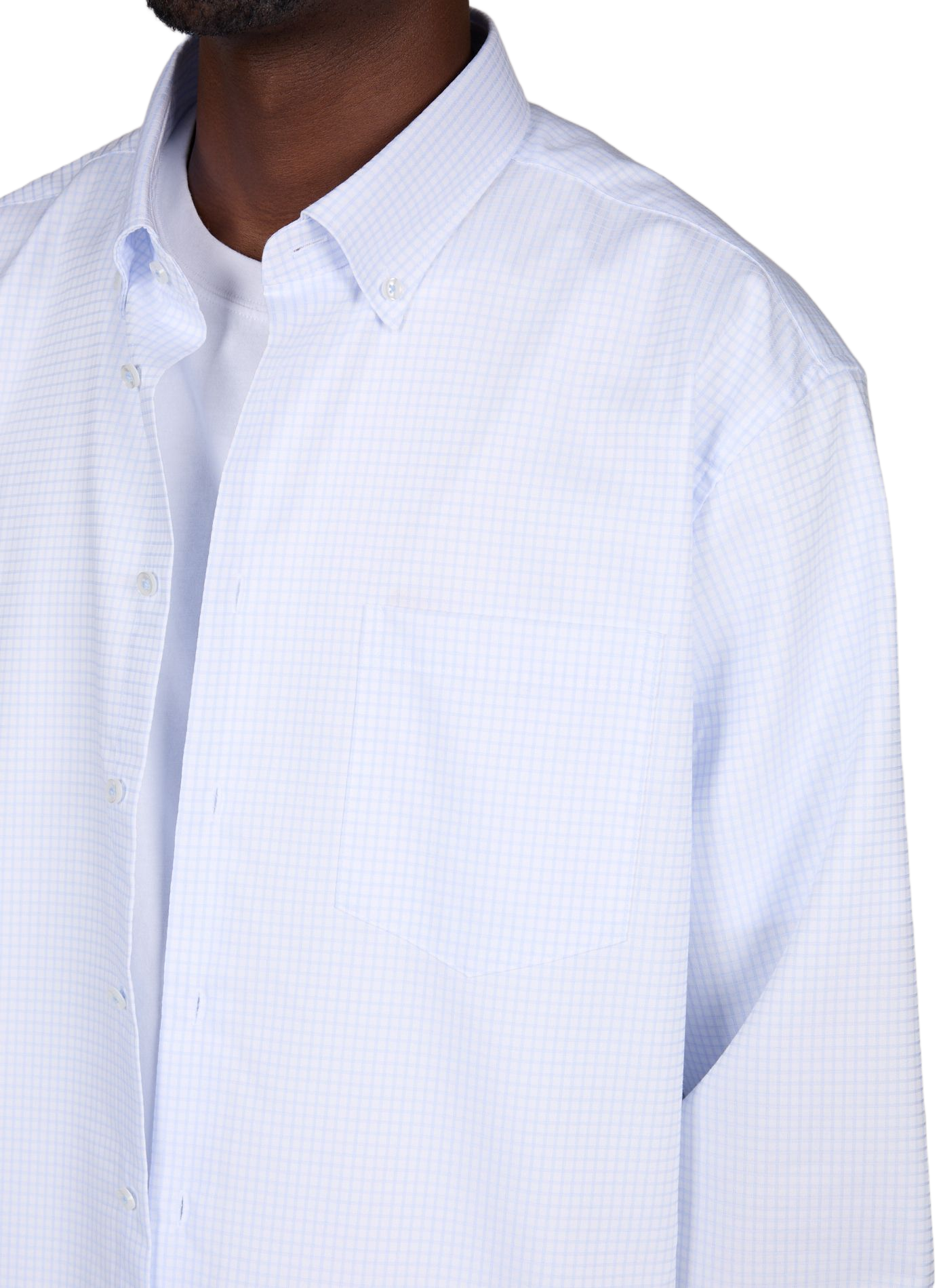 Rechte geruite blouse SEIDENSTICKER Blauw
