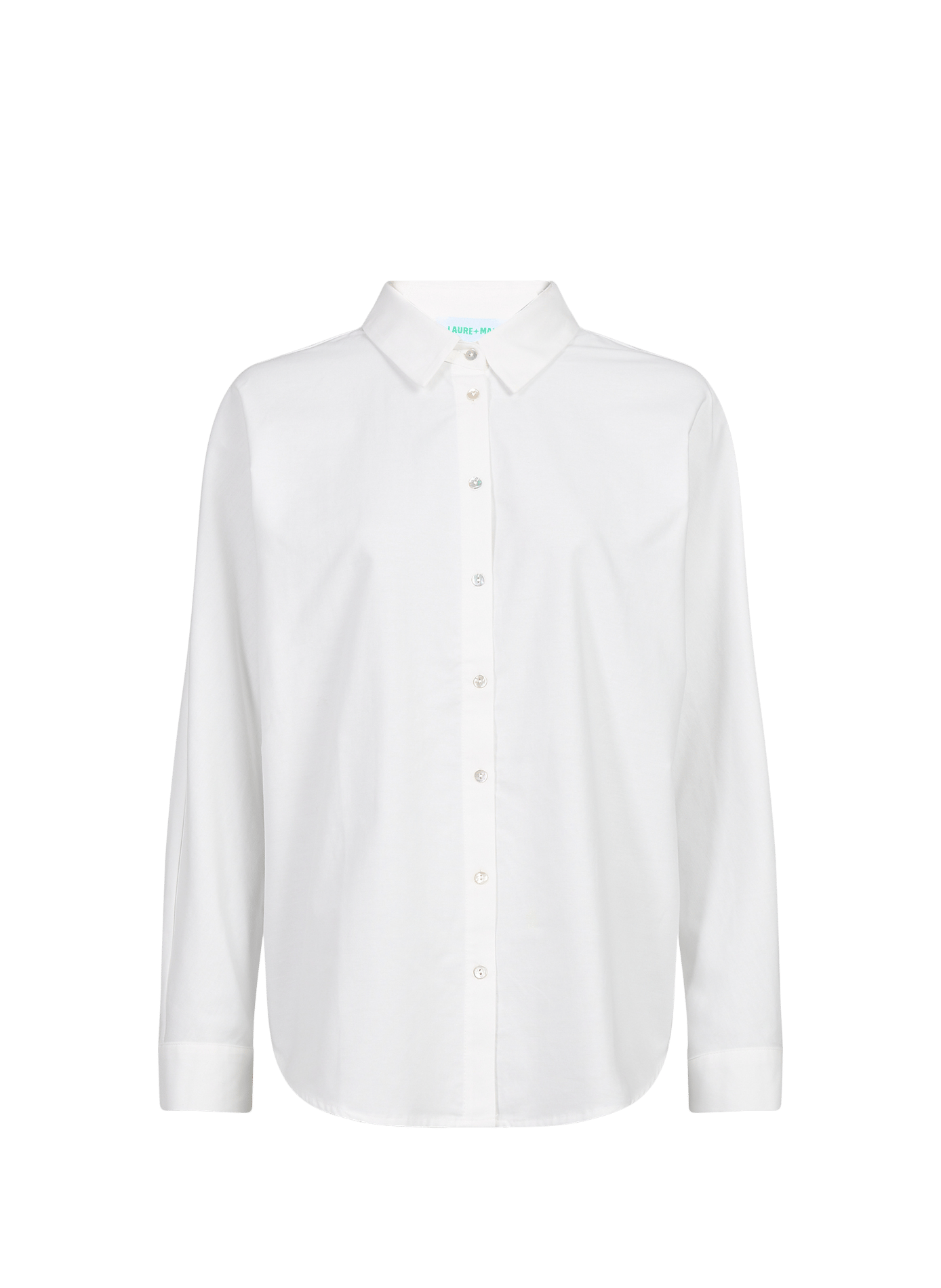 Ruimvallende blouse van gemengd katoen LAURE+MAX Wit