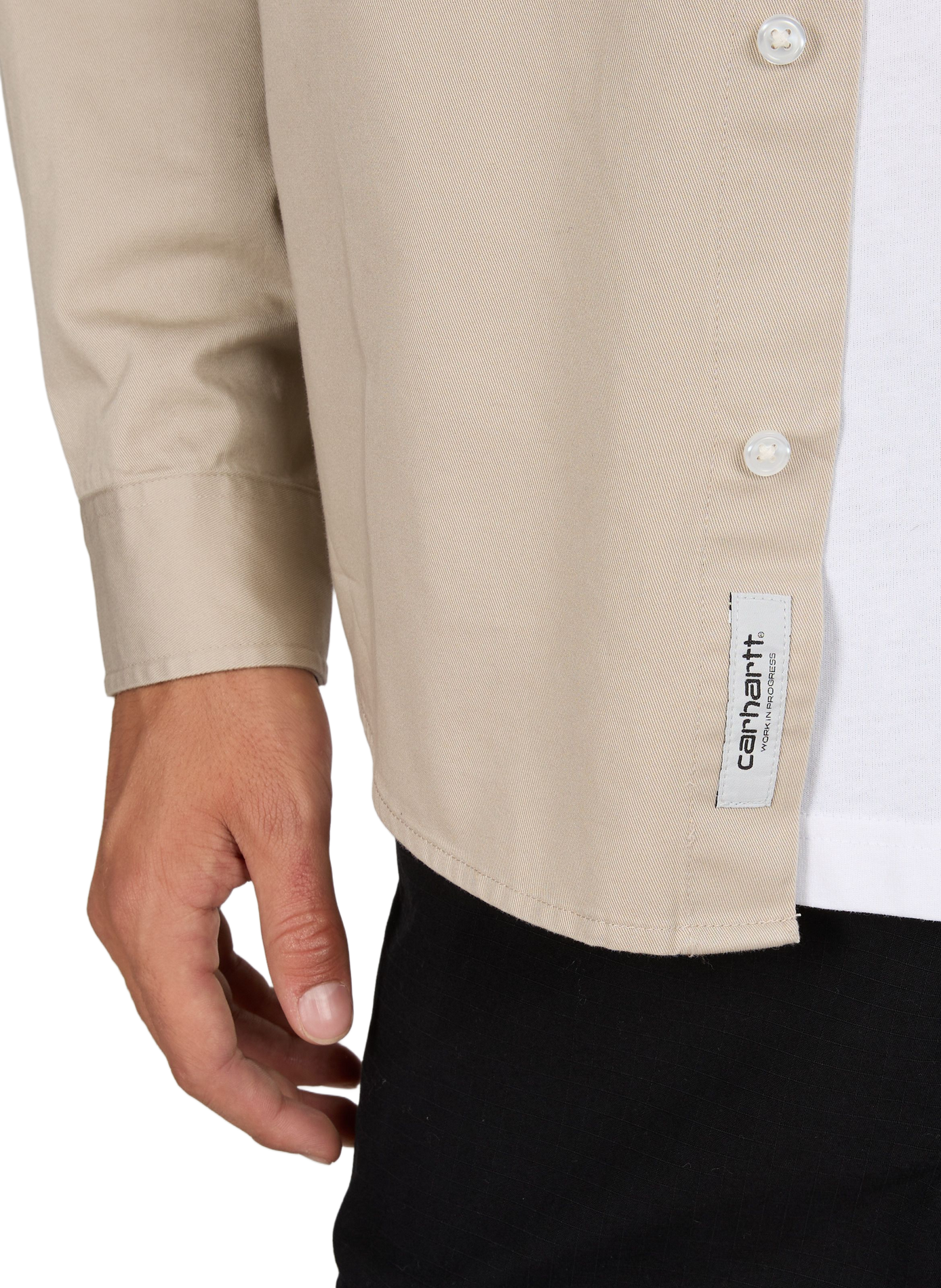 Overhemd met klassieke kraag van katoen CARHARTT WIP Beige
