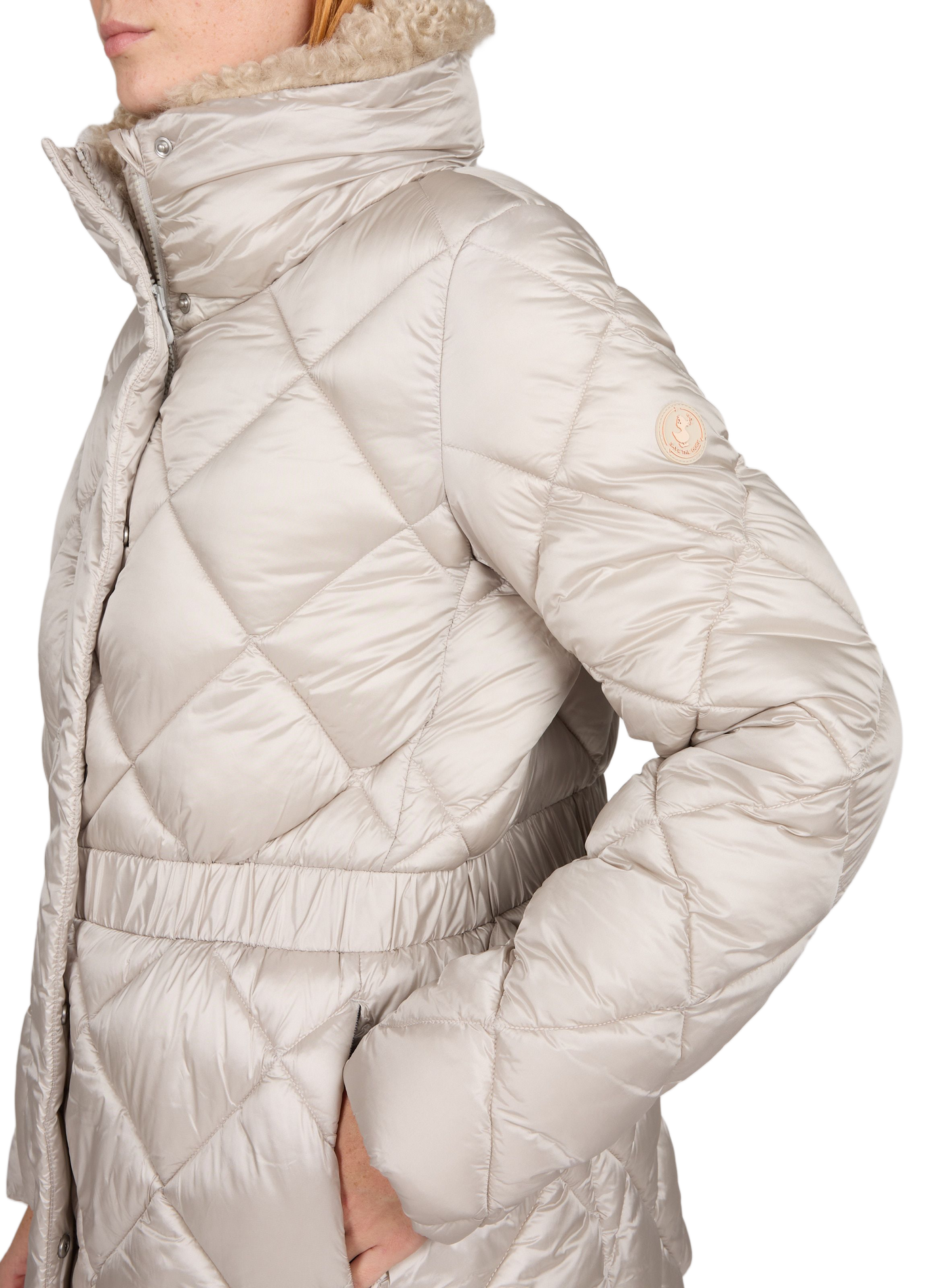 Gerade Daunenjacke mit Stehkragen SAVE THE DUCK Beige