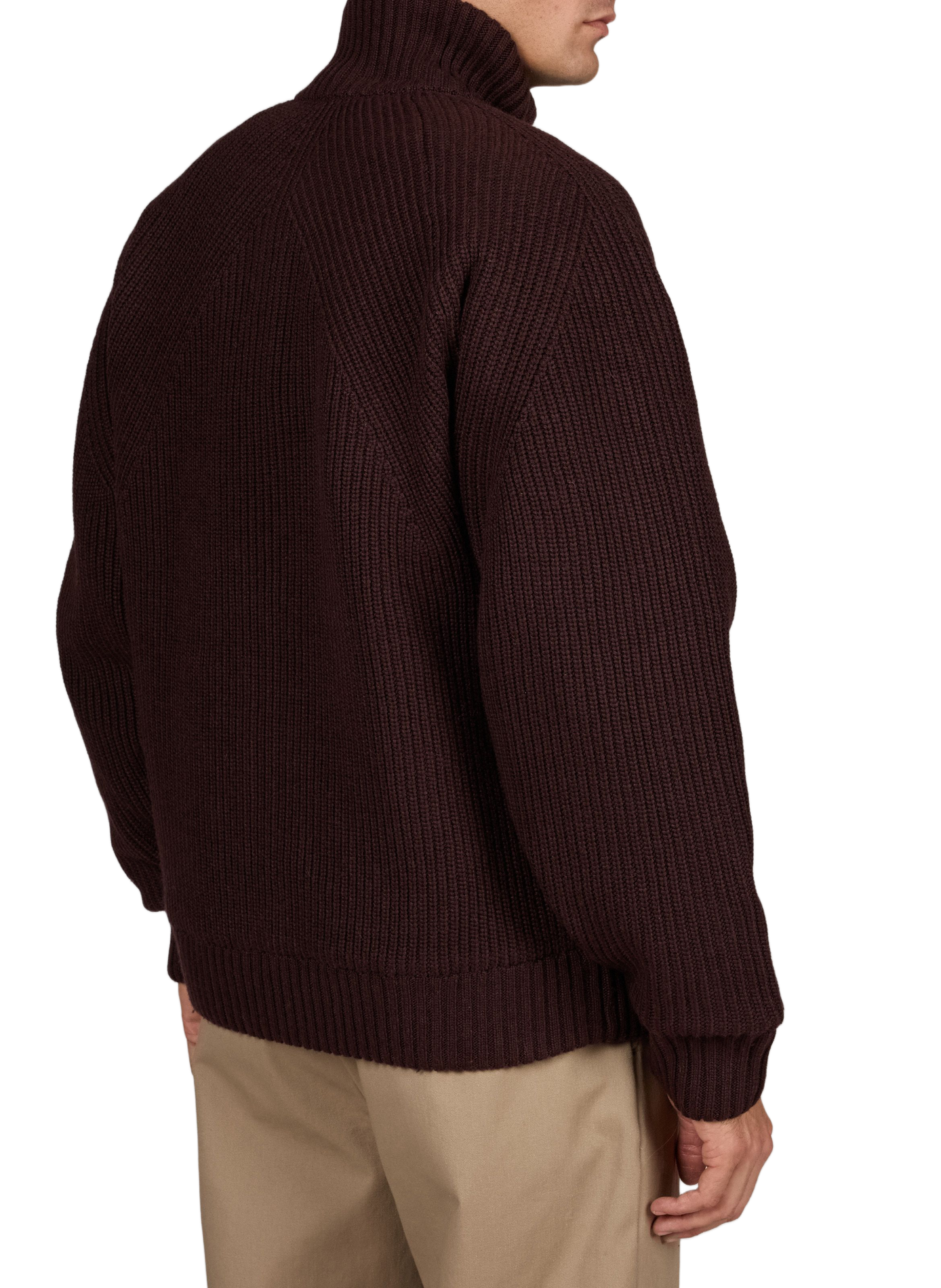 Straight cut high-neck zip-up sweater CARHARTT WIP Brown