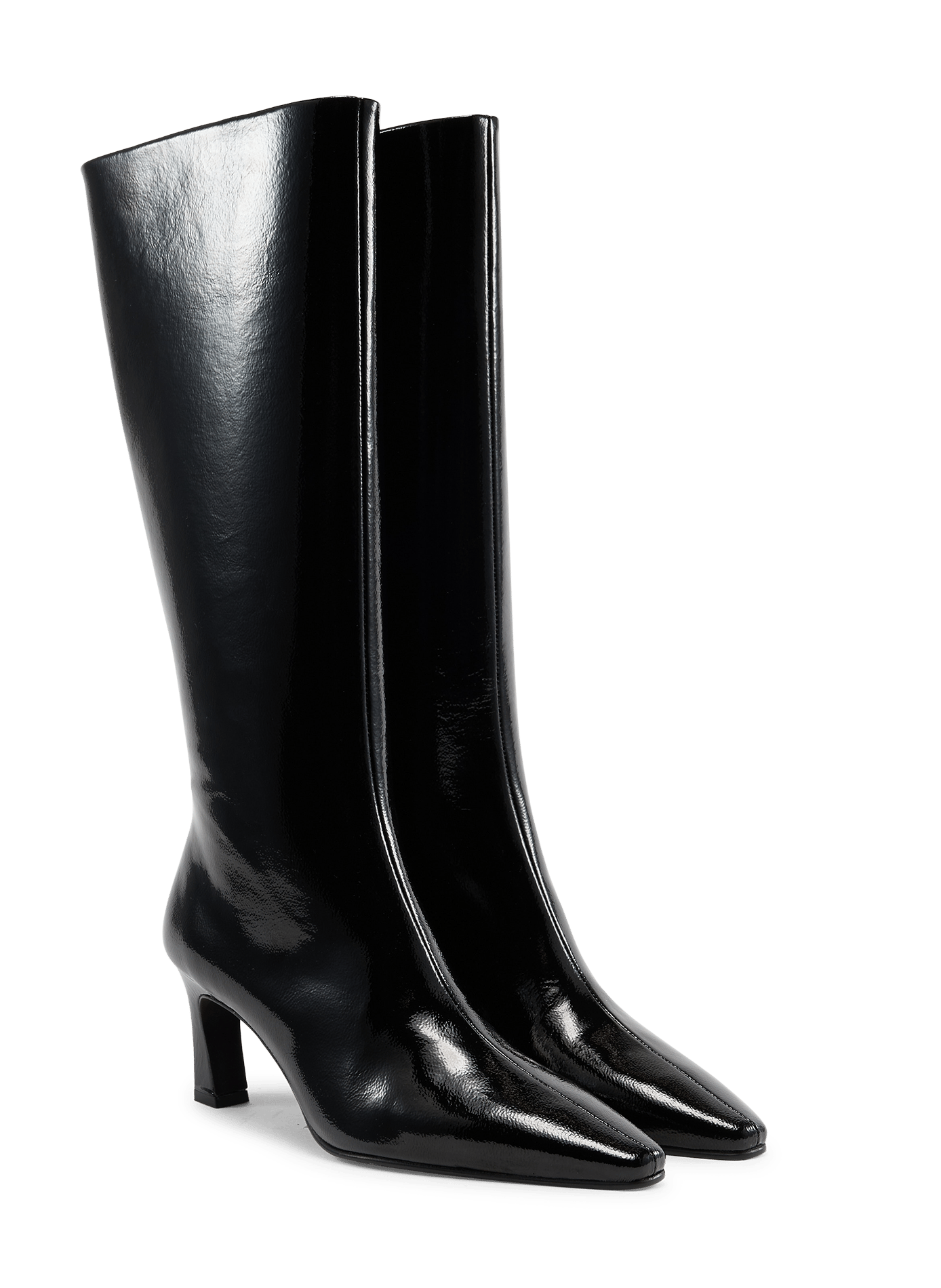 COLINE vinyl-effect leather boots BOBBIES Black