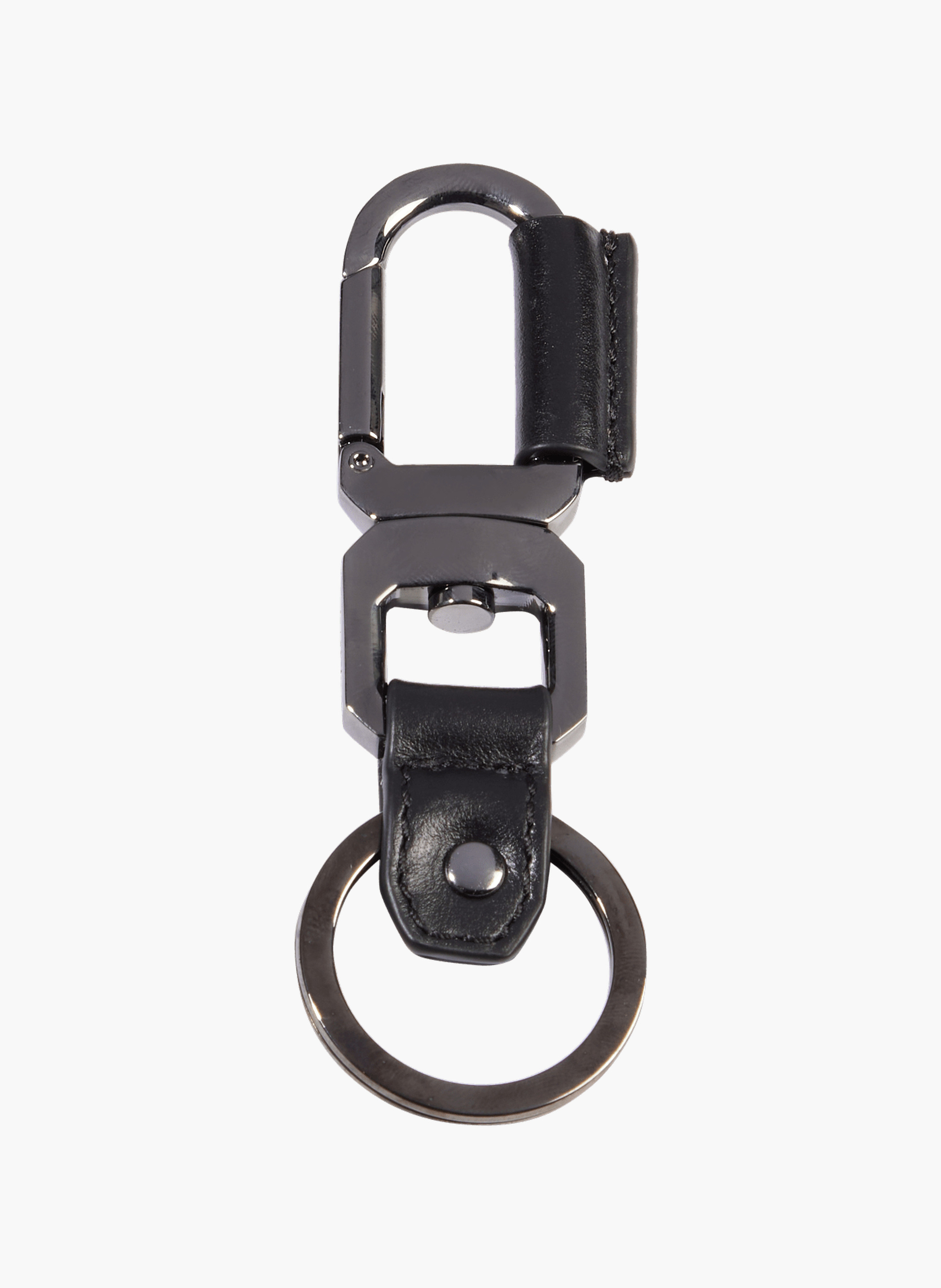 Porte-clés mousqueton charlie de lancel en cuir LANCEL Noir