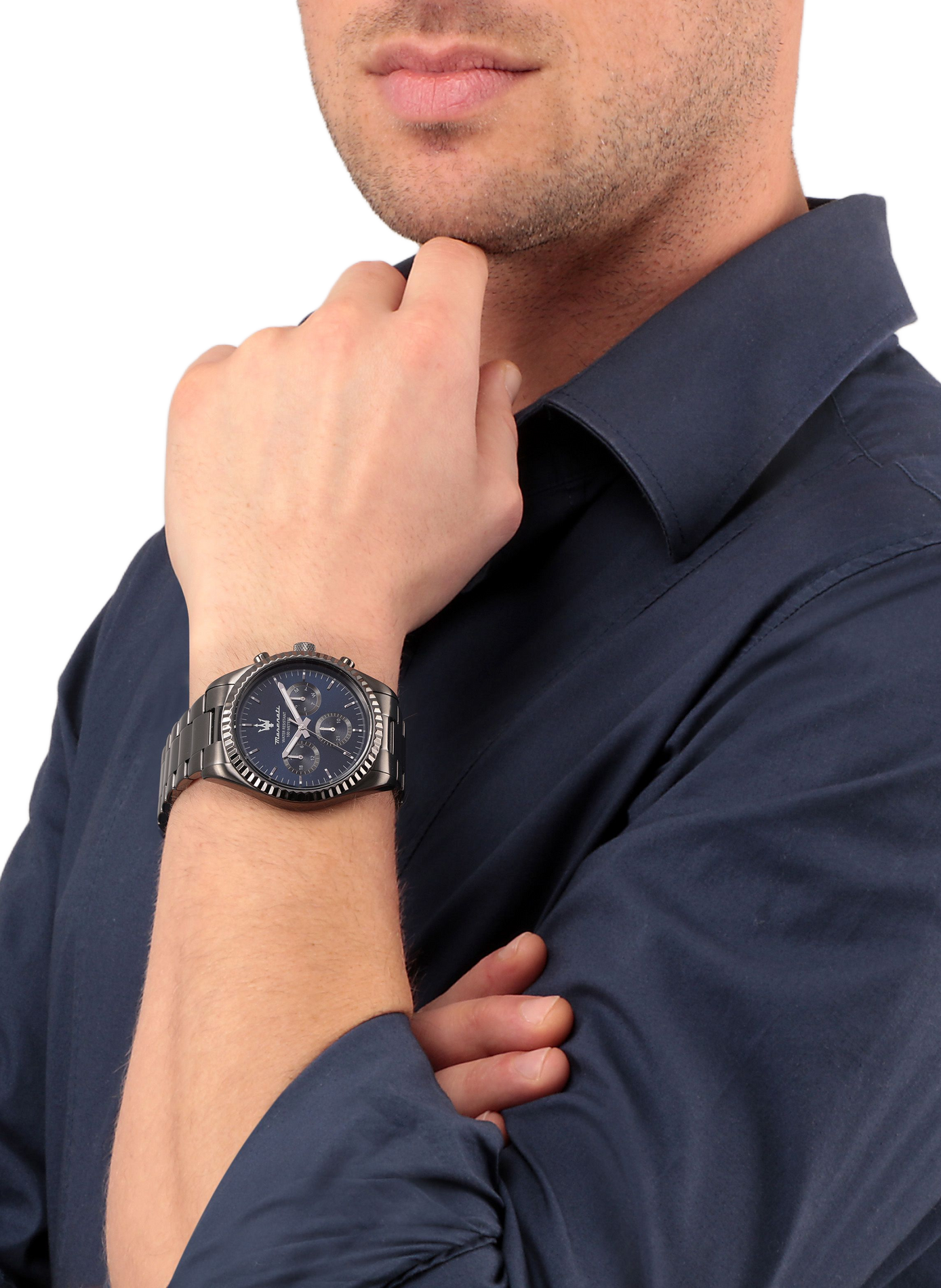 Montre quartz en acier inoxydable MASERATI Bleu