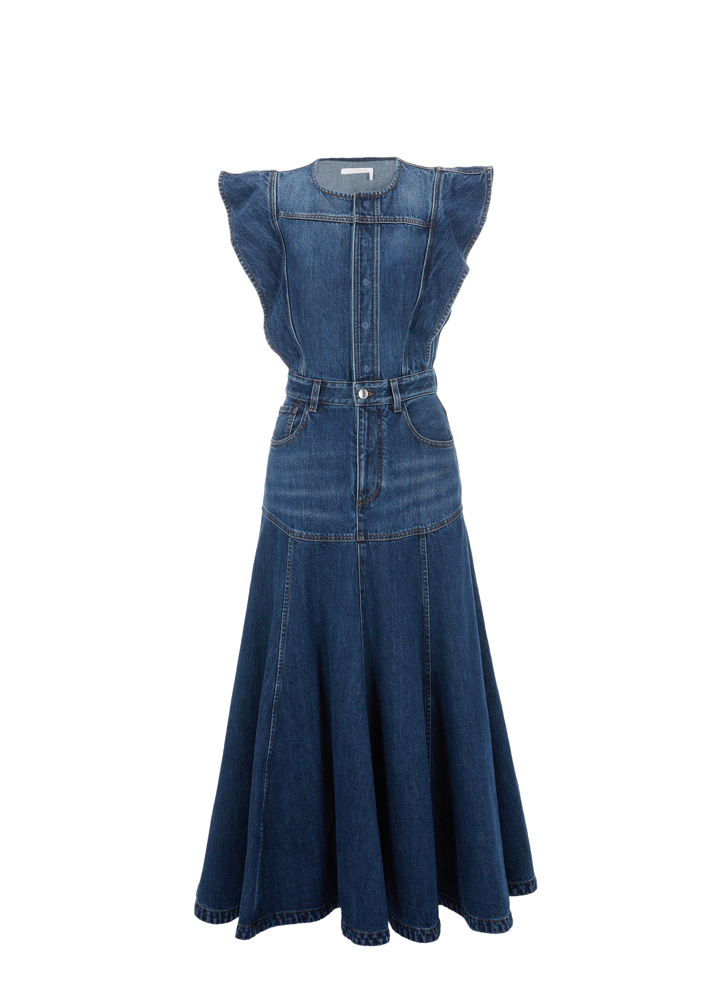 Robe longue en jean