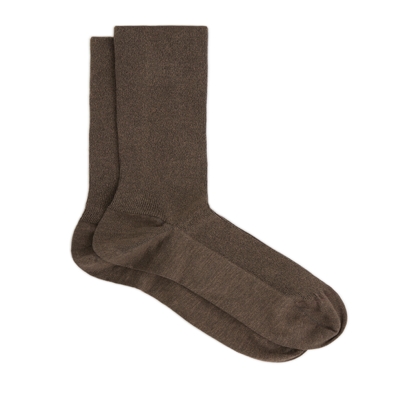 Dore Dore Mid-calf Socks In Brown
