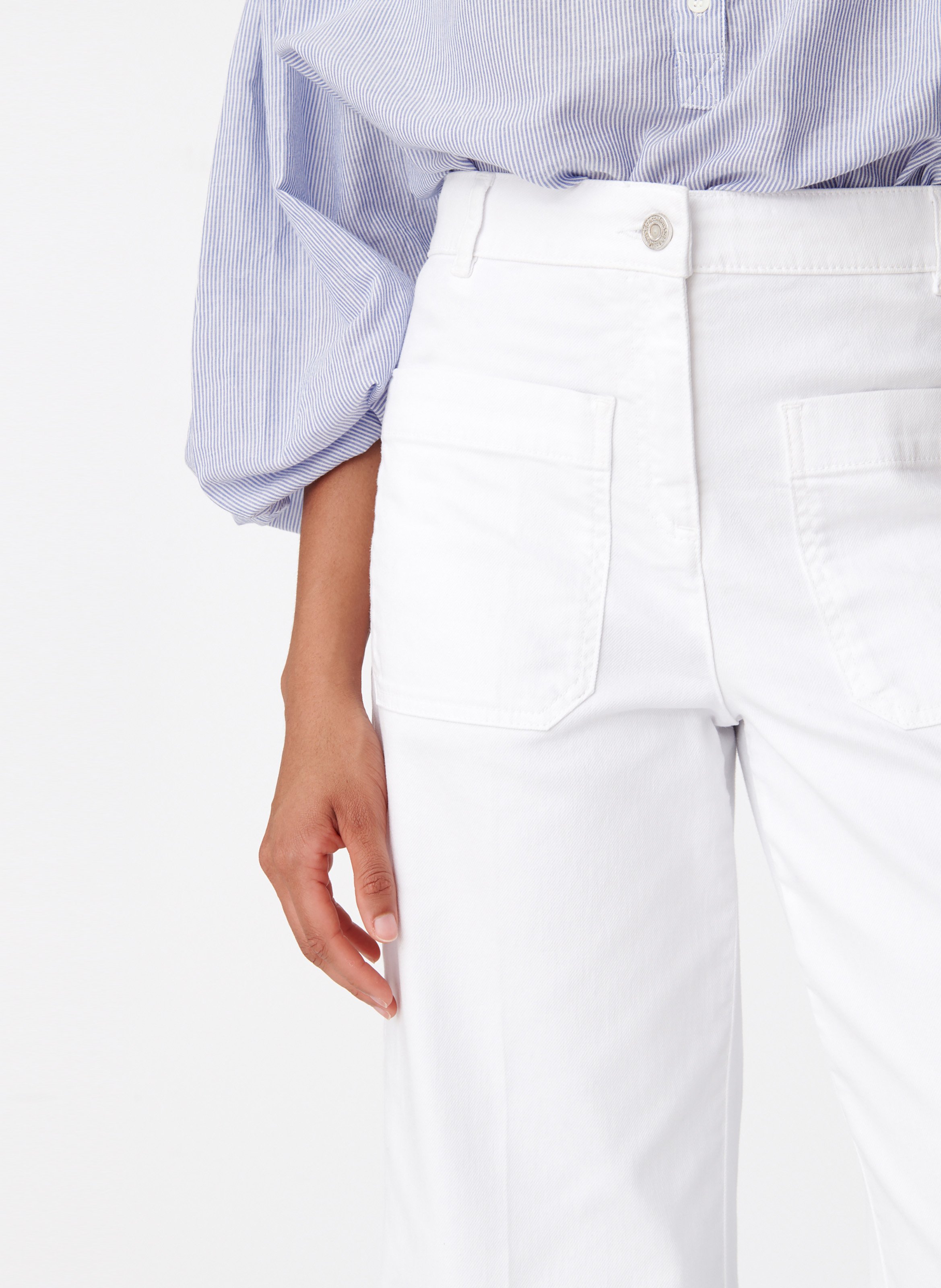 Jean crop helias Blanc