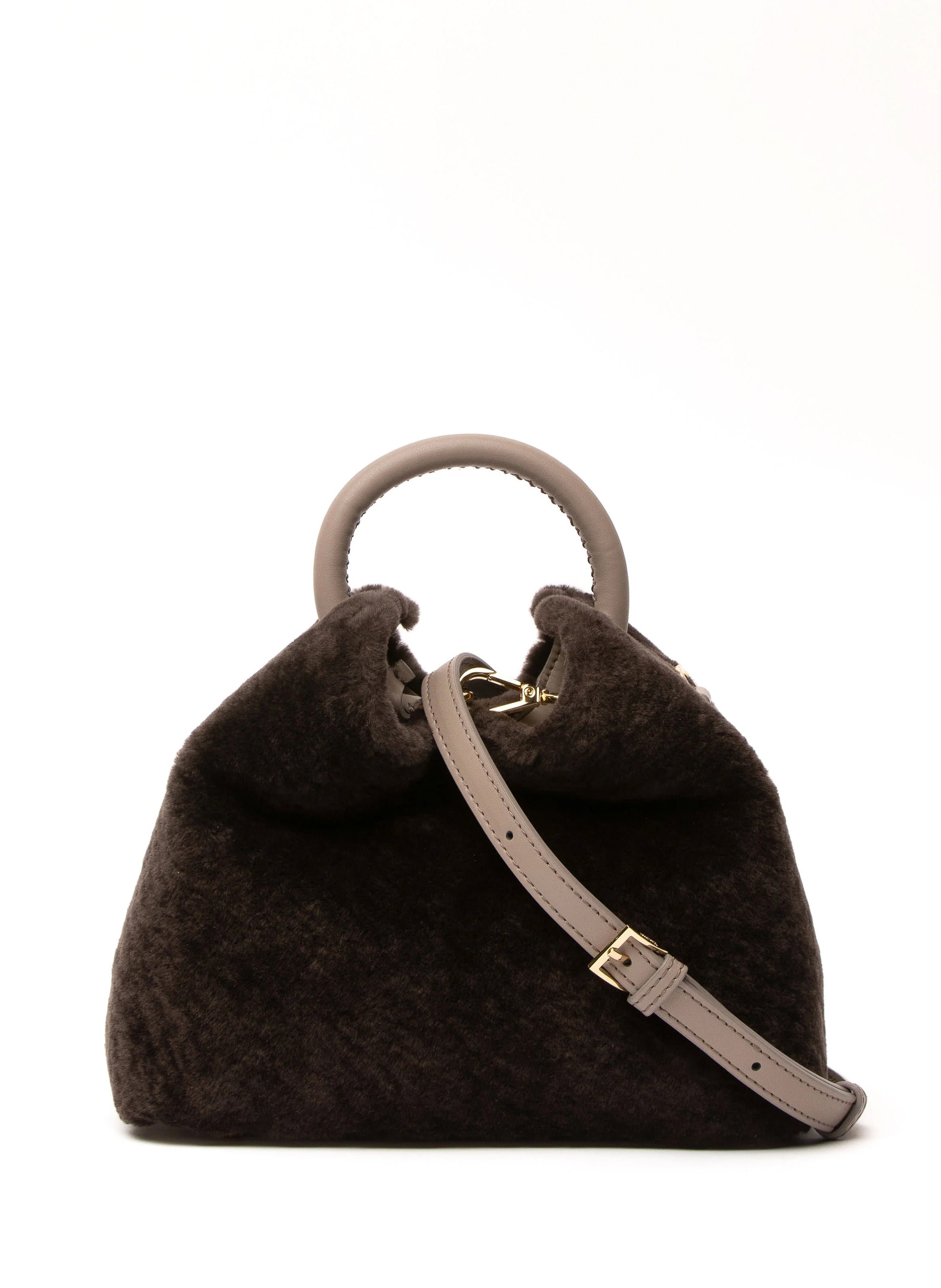 Sac à main baozi en shearling ELLEME Gris