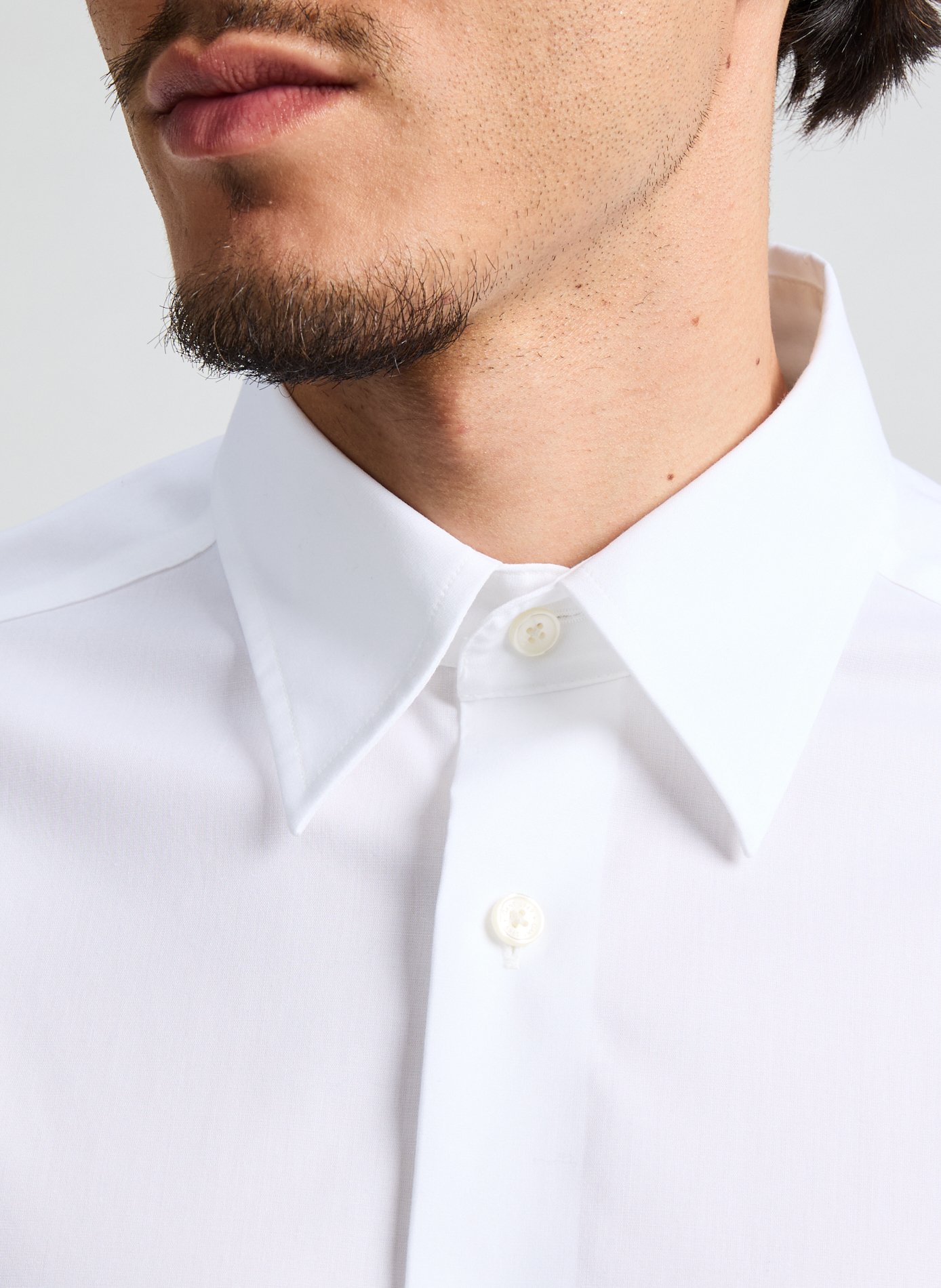 Cotton poplin shirt White
