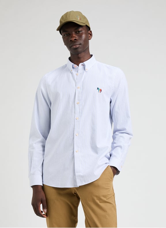 Straight striped cotton shirt Blue by PAUL SMITH PAUL SMITH Straight striped cotton shirt Blue