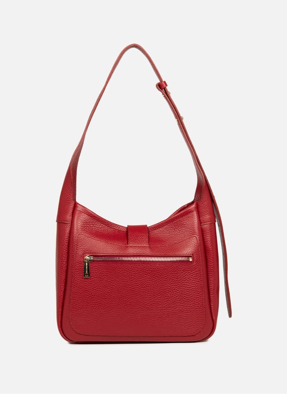 Petit sac seau - top double | Rouge by LANCASTER Petit sac seau - top double Rouge