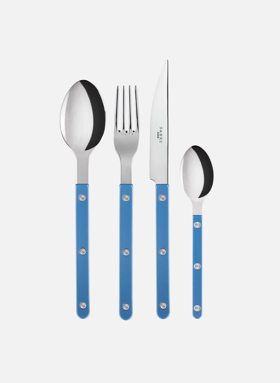 Set de 4 couverts de table, bistrot pearly Bleu by SABRE PARIS SABRE PARIS Set de 4 couverts de table, bistrot pearly Bleu