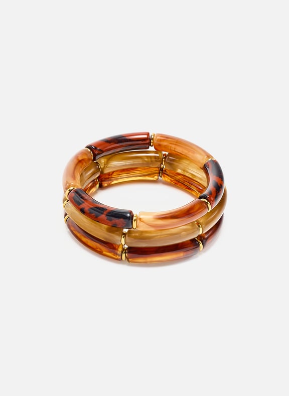 Resin bracelet set Brown by AU PRINTEMPS PARIS AU PRINTEMPS PARIS Resin bracelet set Brown