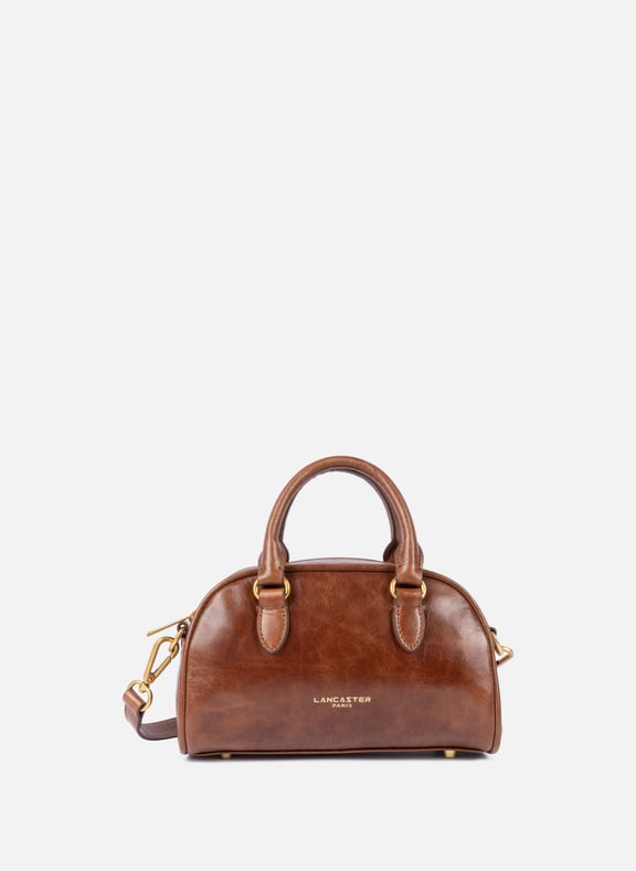 Petit sac à main bowling - rétro bow Marron by LANCASTER LANCASTER Petit sac à main bowling - rétro bow Marron