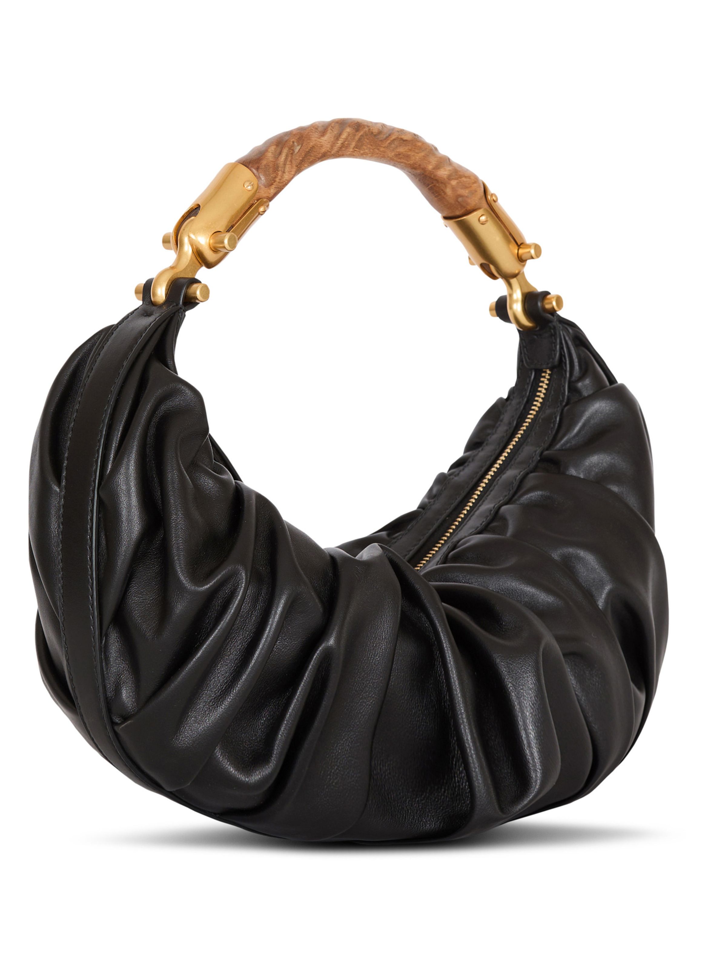 Sac ebene medium en cuir de veau BALMAIN Noir